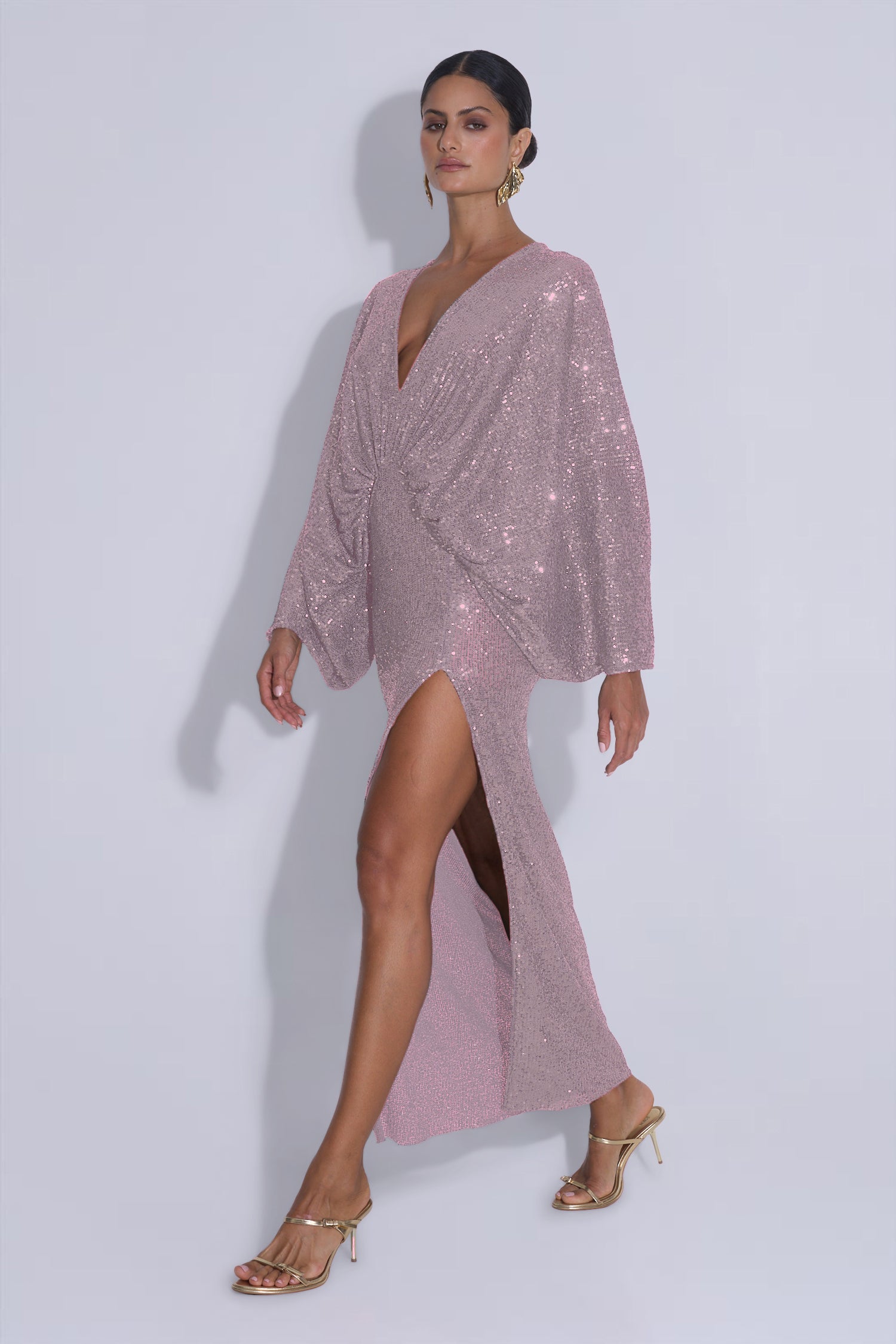 Paradiso Split Gown - Aurora Sequin