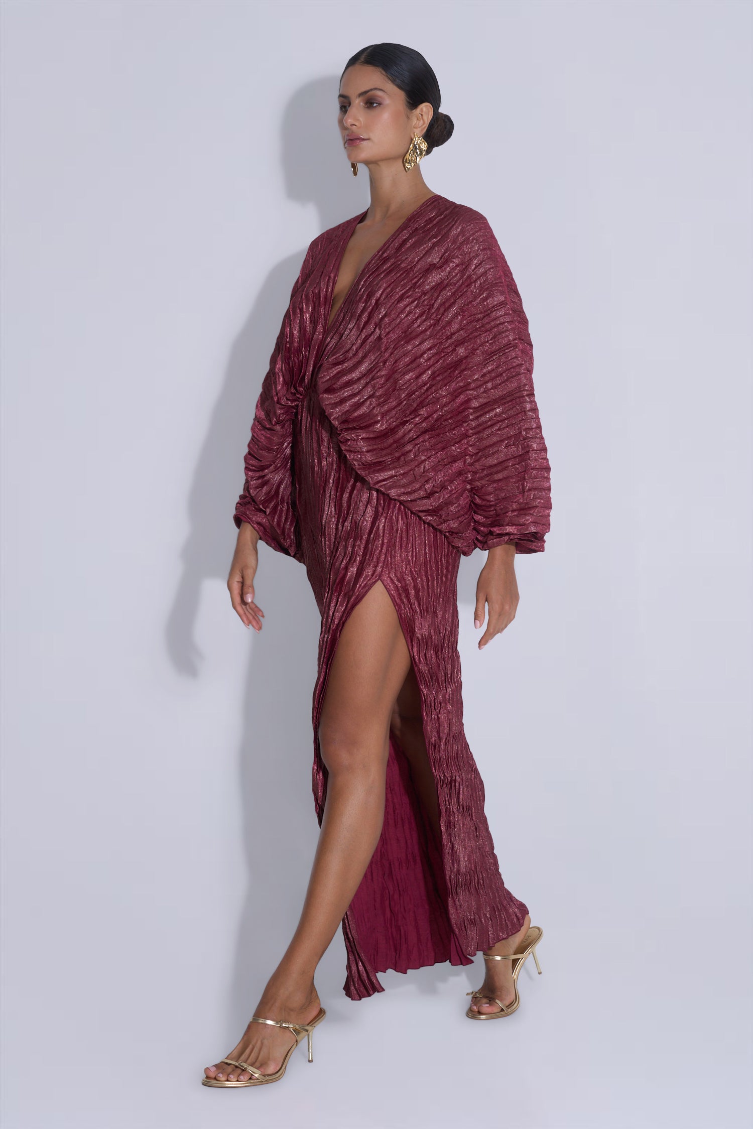 De Luxe Gown - Wine Shimmer