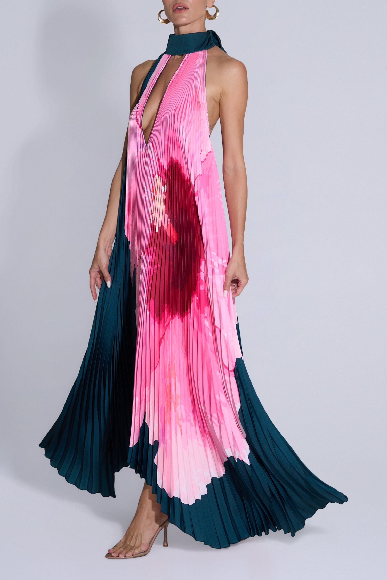 Opera Gown - Hibiscus Midnight