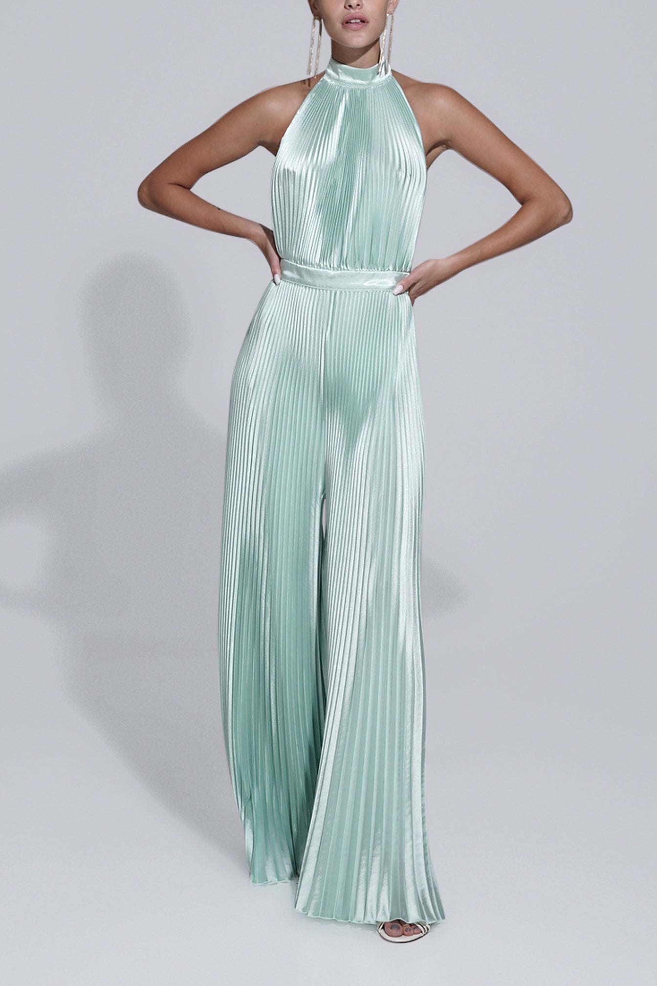 Low Back Cinema Jumpsuit Seafoam