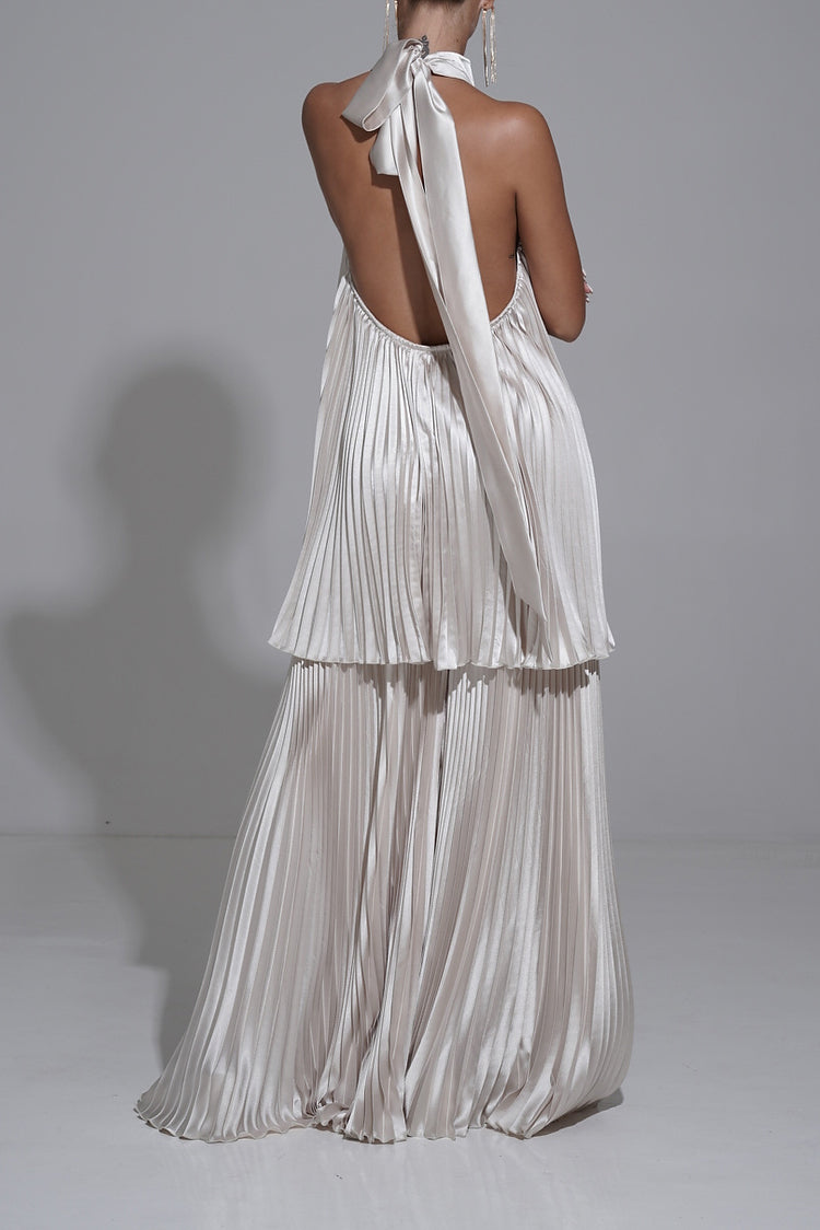 Bisous Pleated Pant - Champagne