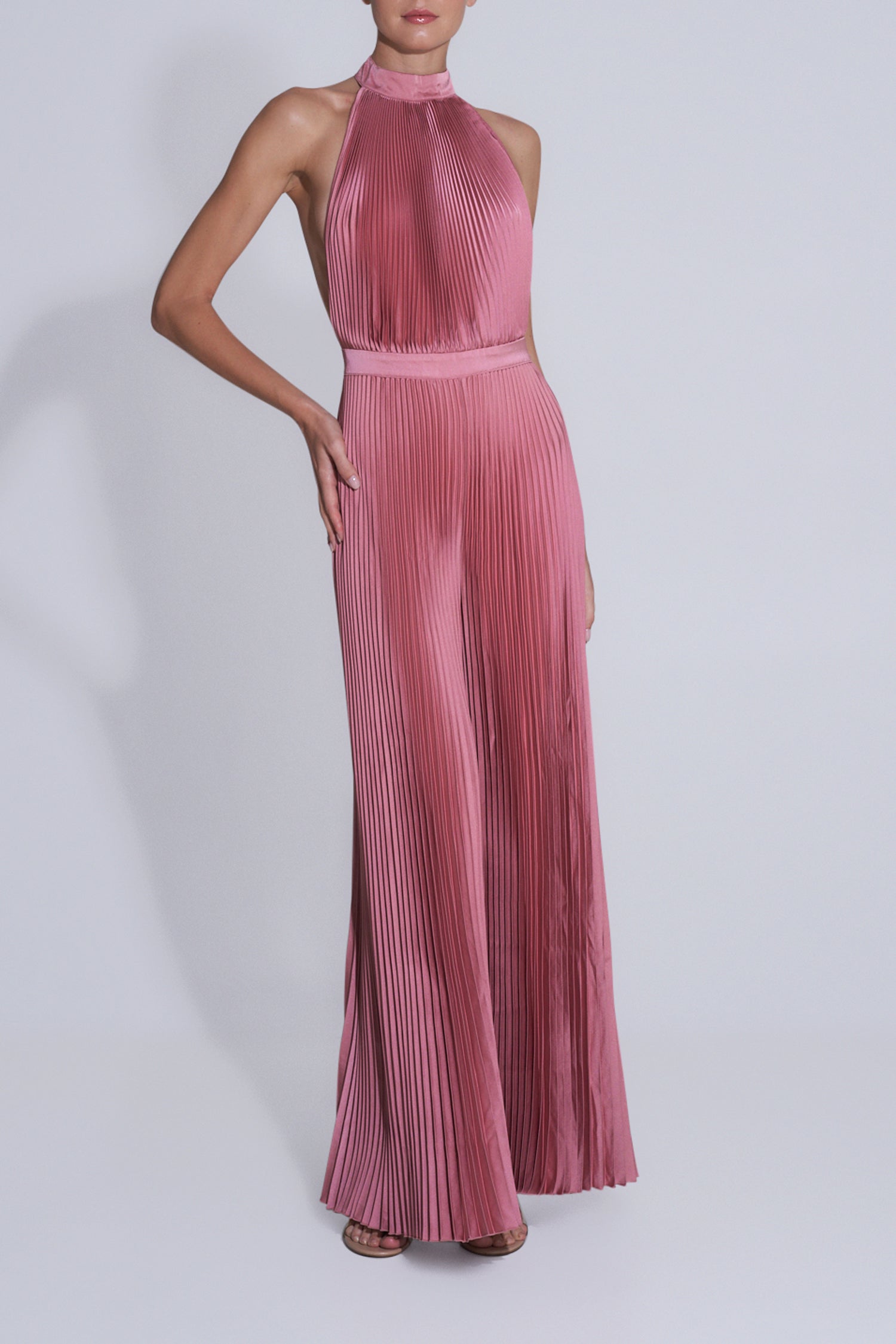 Low Back Cinema Jumpsuit - Dusty Rose