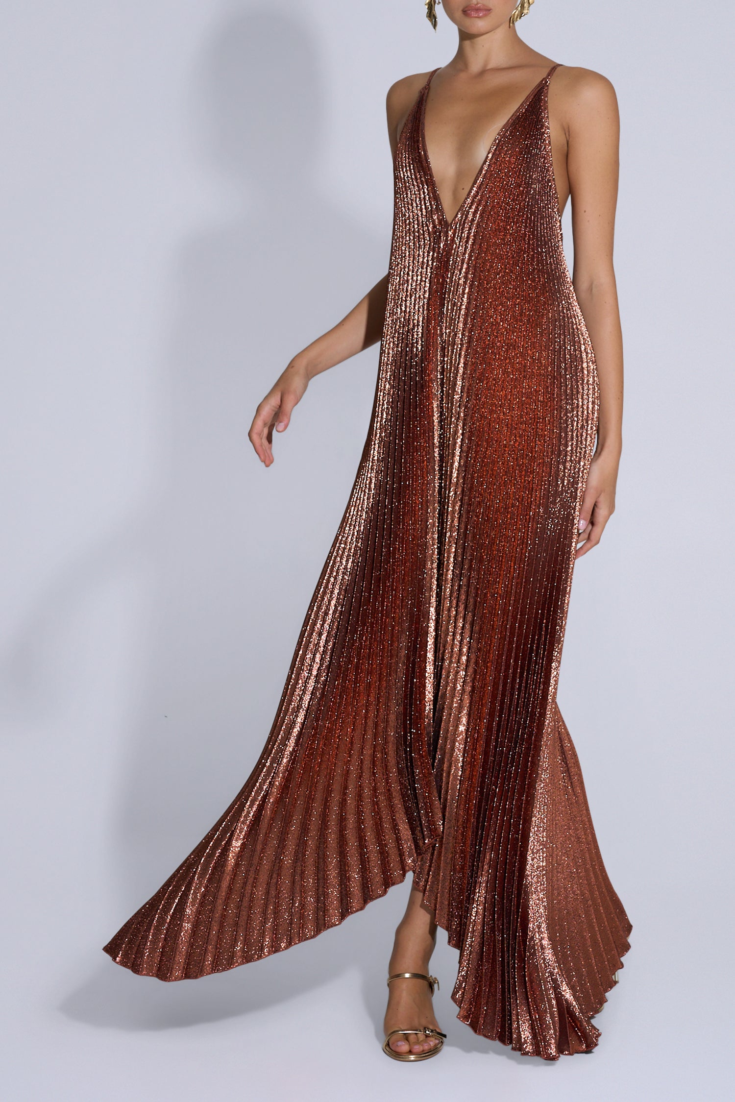 The Muse Gown - Bronze Glitter