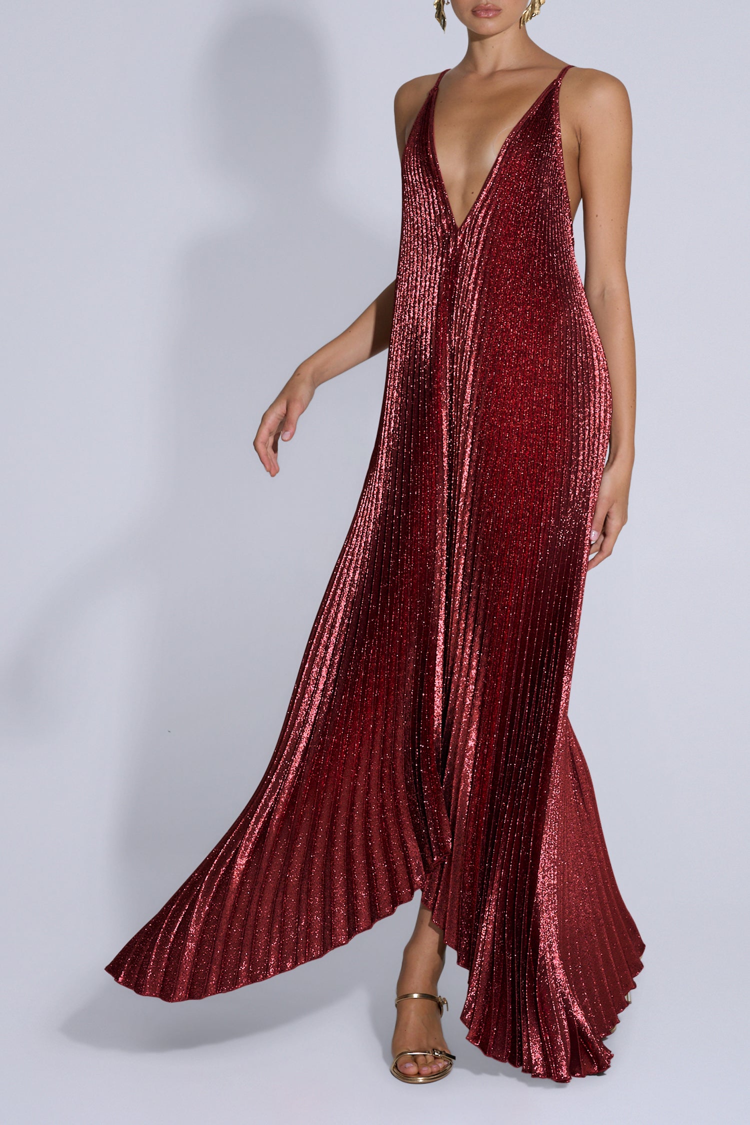 The Muse Gown - Scarlet Glitter