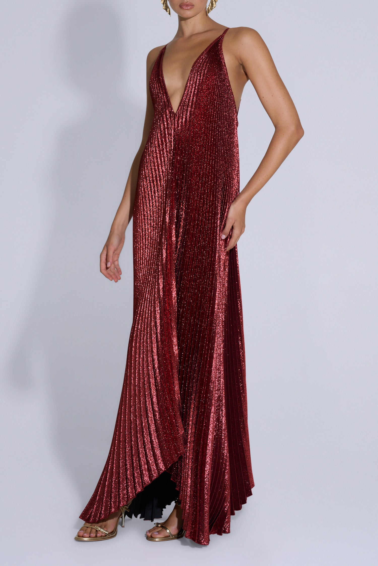 The Muse Gown - Scarlet Glitter