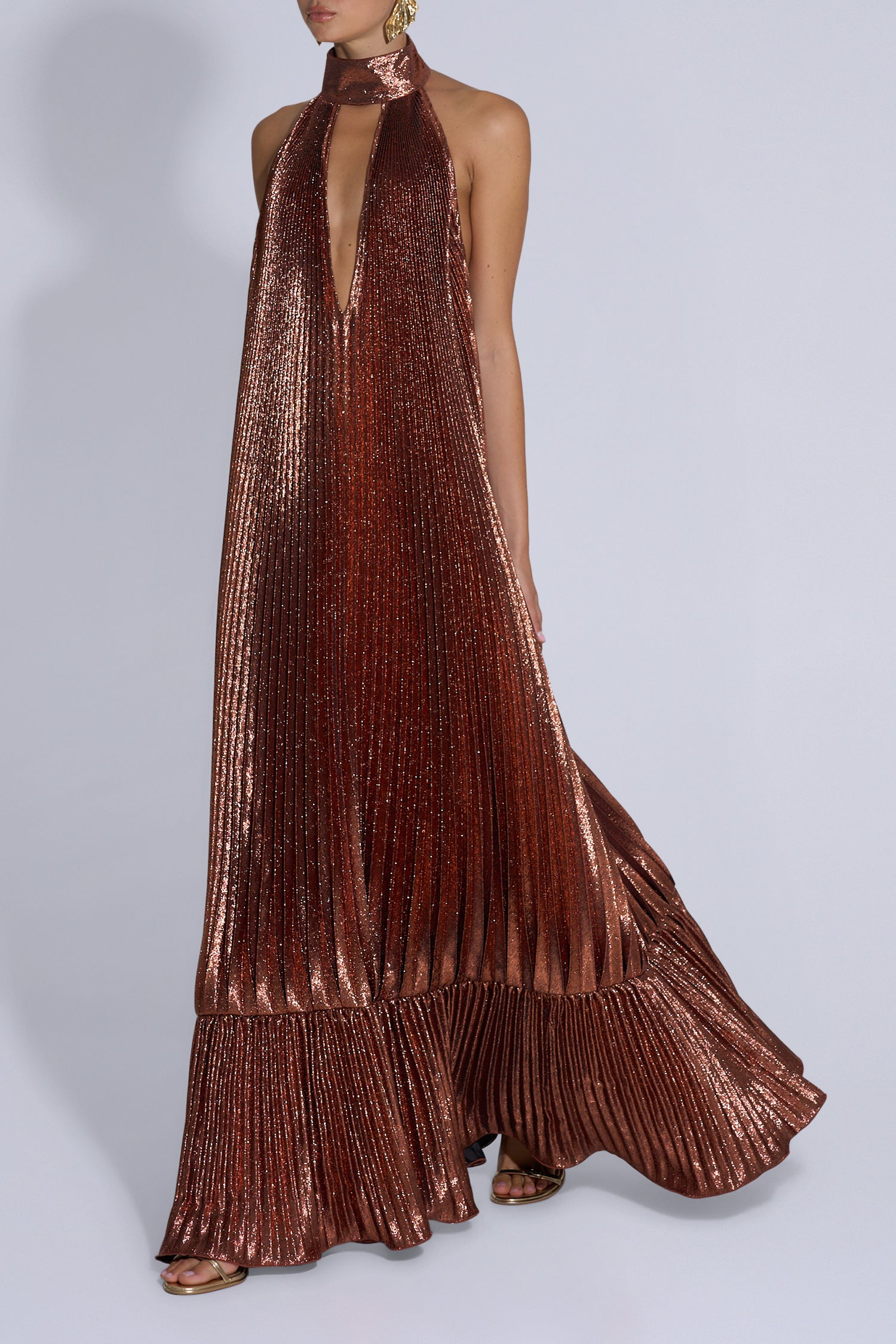 Libertie Gown - Bronze Glitter