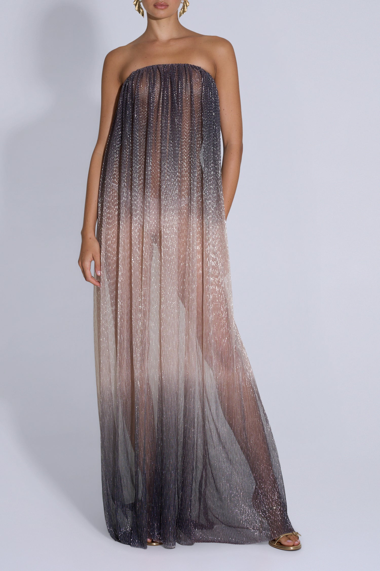 Dante Dress - Smoke Lurex