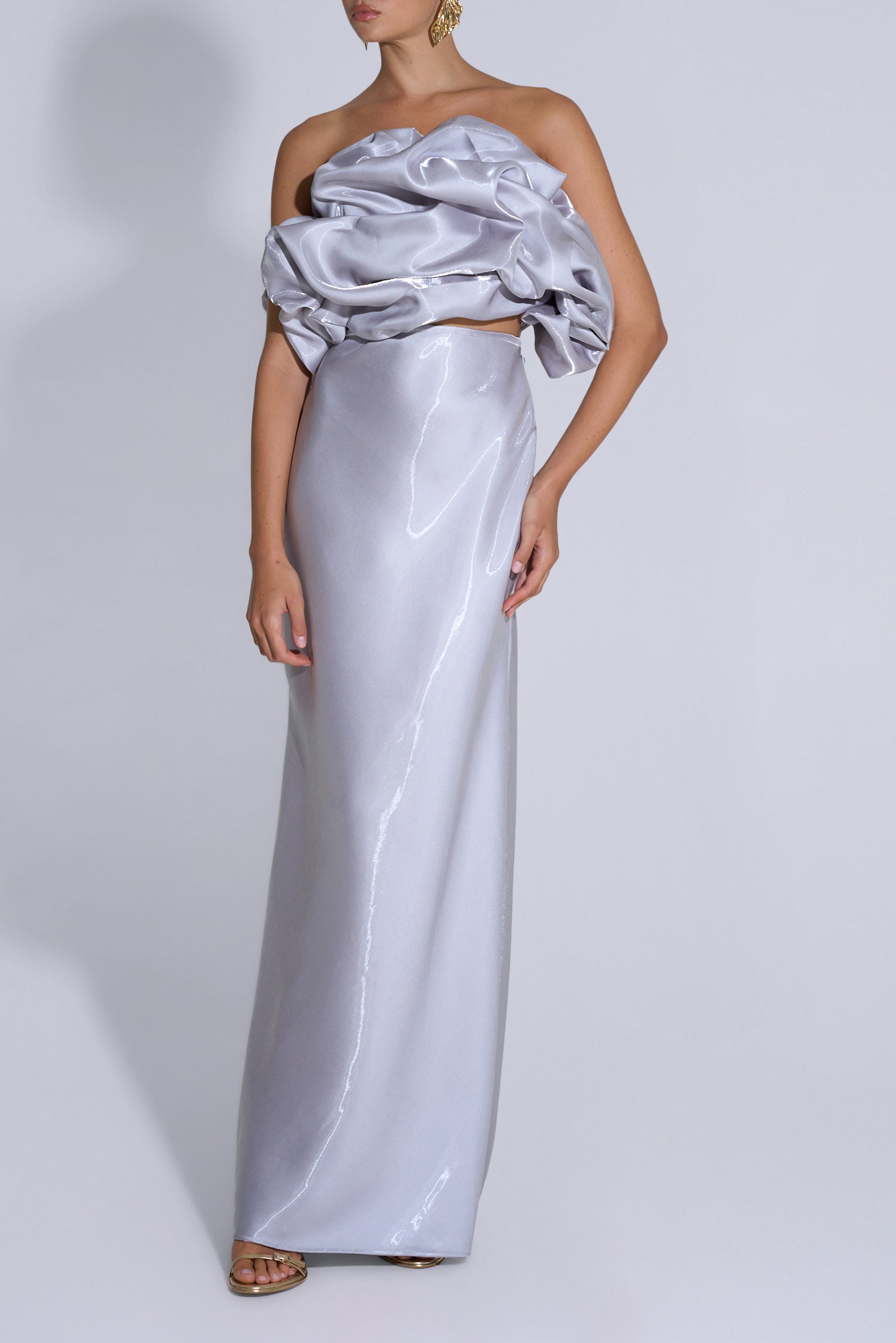 Sade Top - Silver Gloss