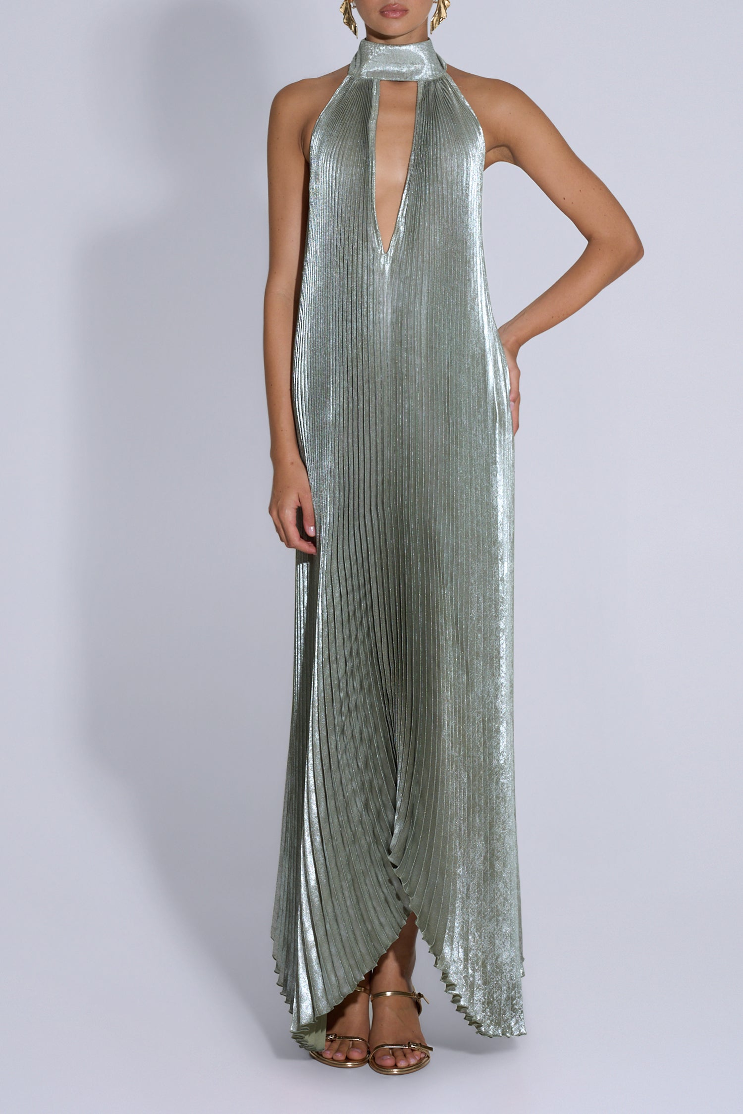 Opera Gown - Sage Shimmer