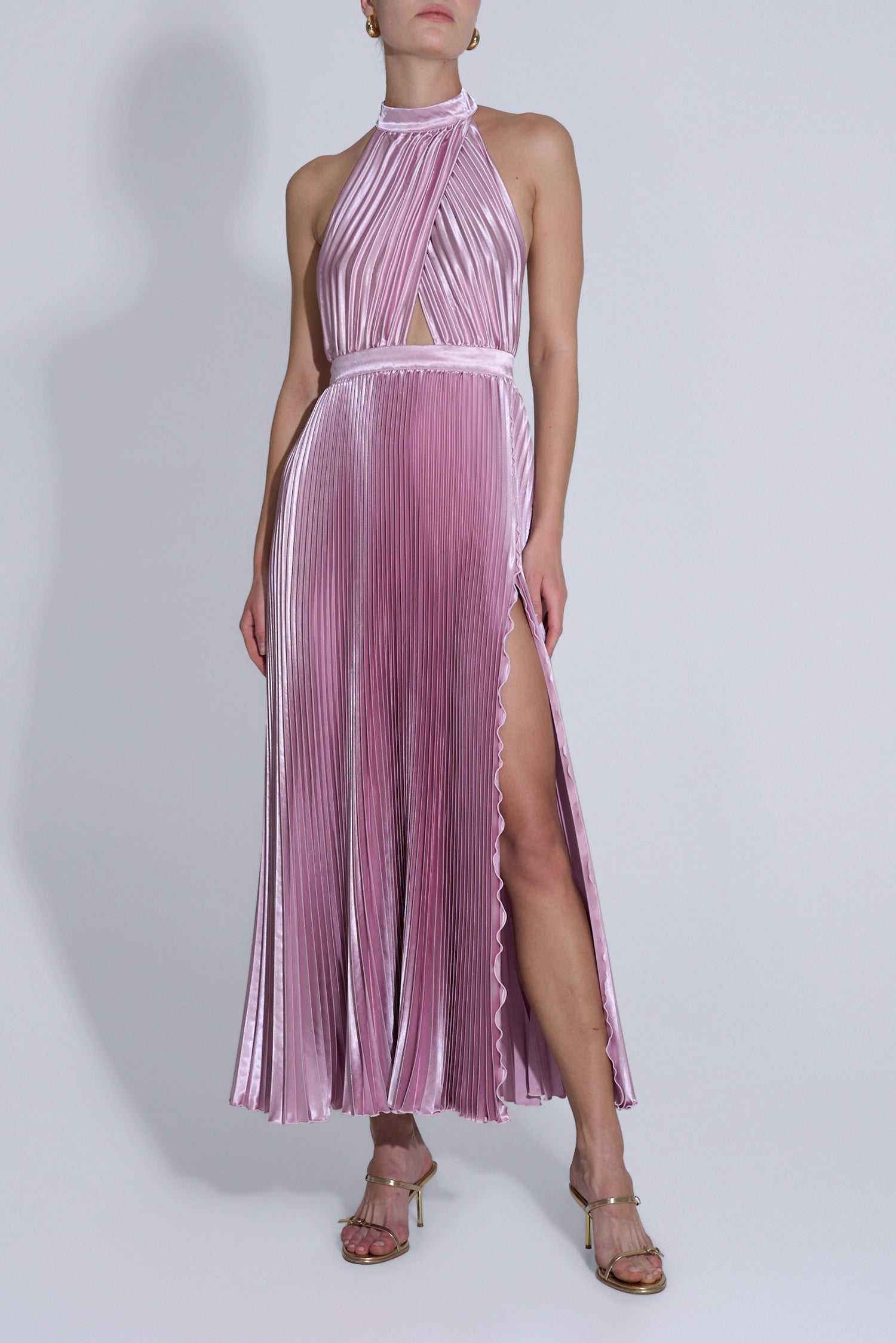 Renaissance Split Gown - Light Pink