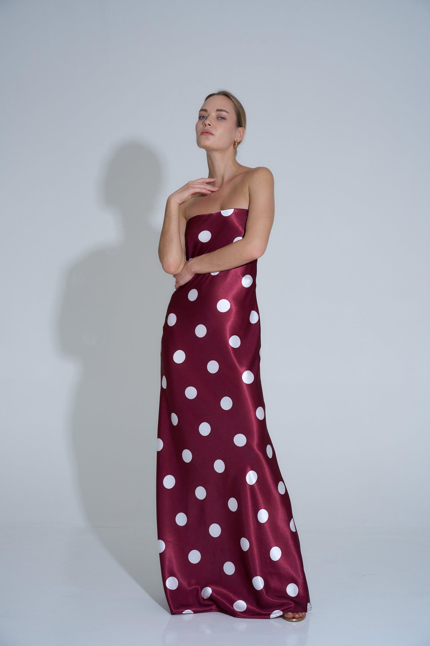 York Dress - Polka Wine