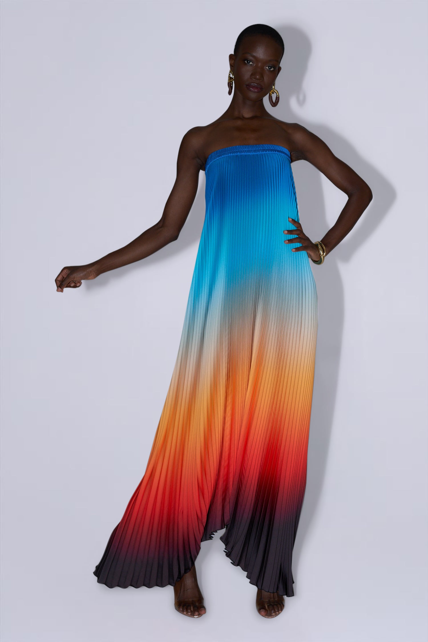 Bisous Strapless Gown - Ibiza Sunset – L'IDÉE | WOMAN