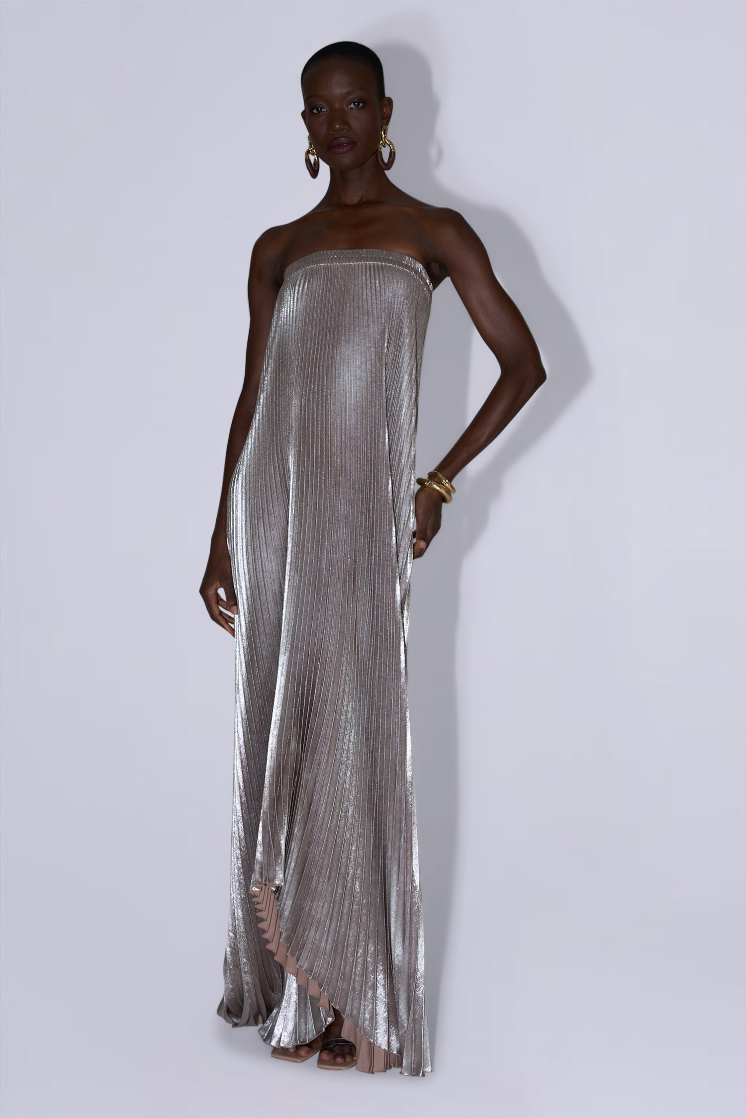 Bisous Strapless Gown - Suede Shimmer