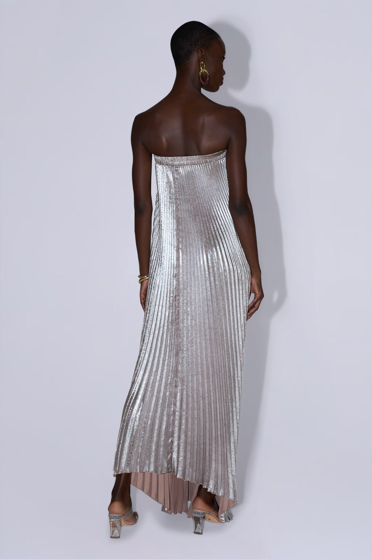 Bisous Strapless Gown - Suede Shimmer