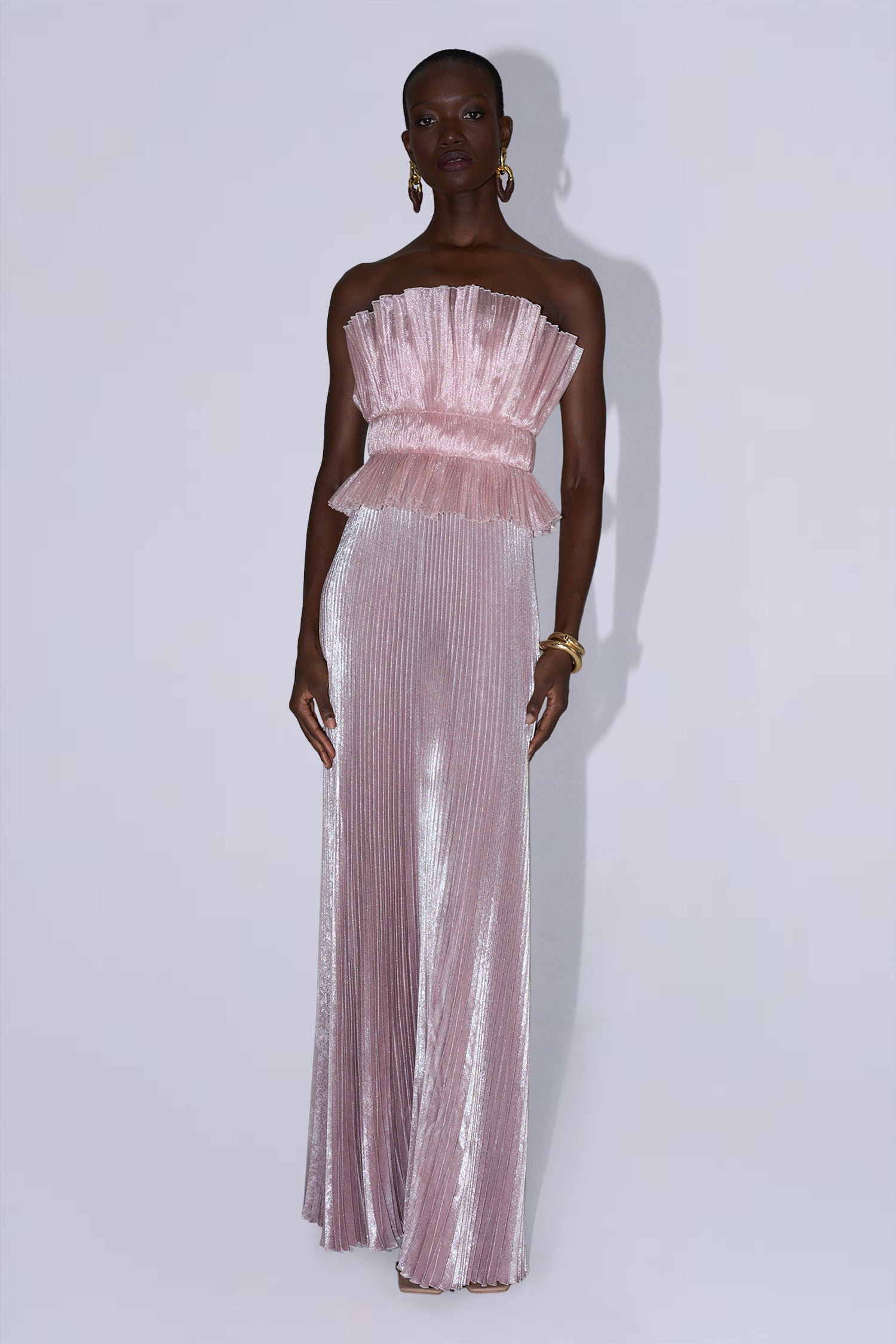 L'idee Masquerade Gown In Dusty Shimmer L'idee Masquerade Gown In Dusty Shimmer