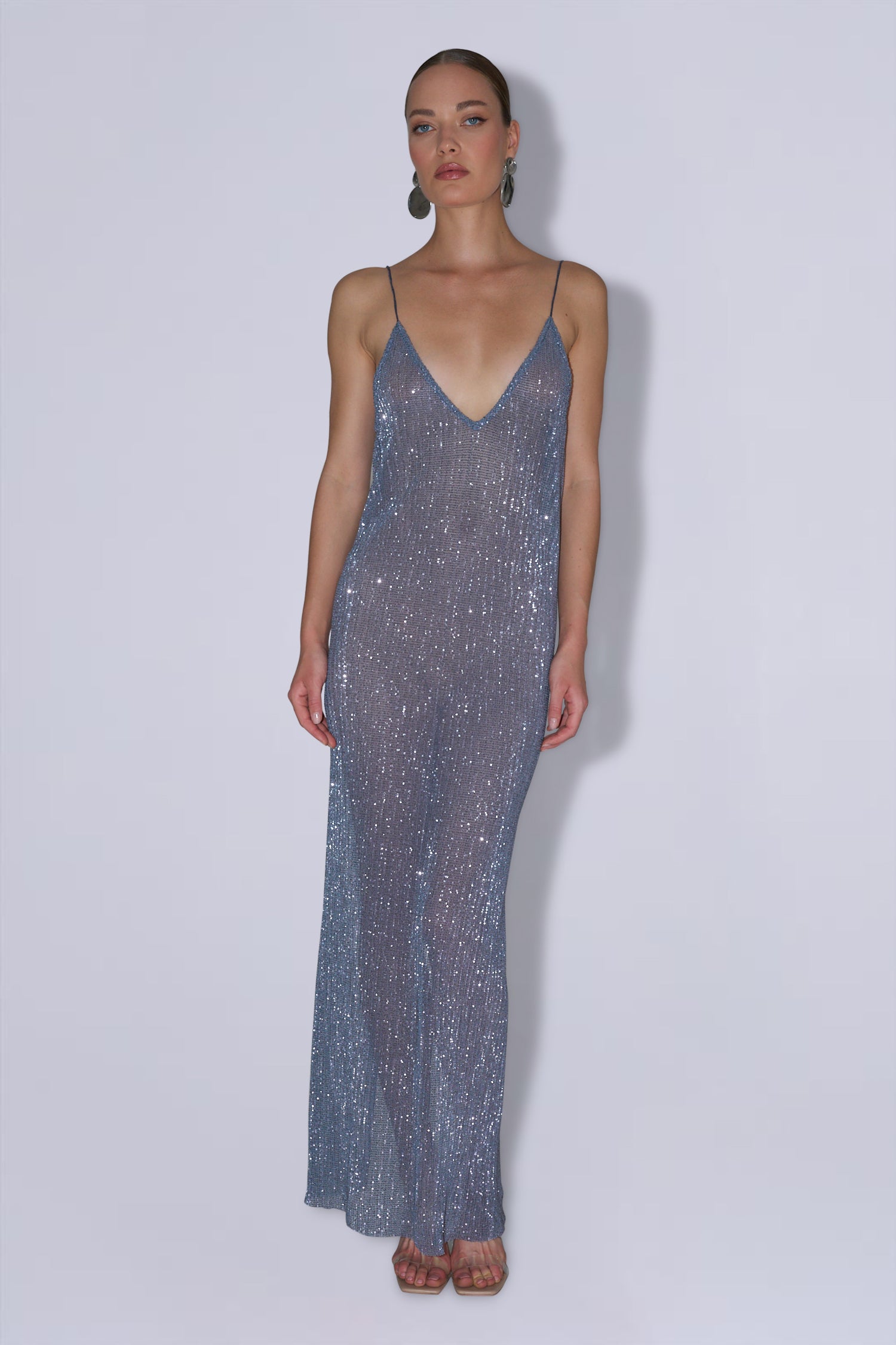 Marbella Dress - Steel Sequin