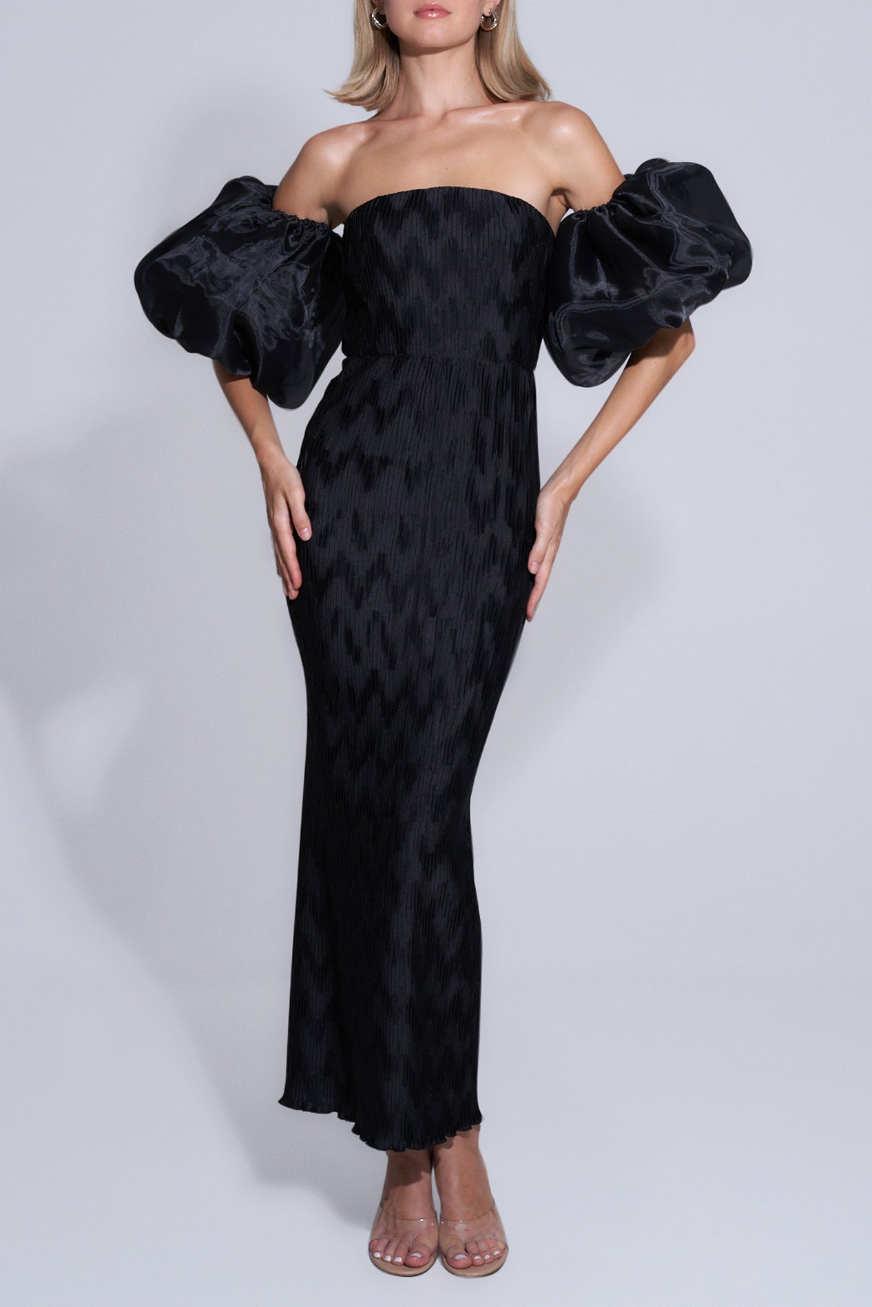 Affaire Dress Organza Sleeves - Noir