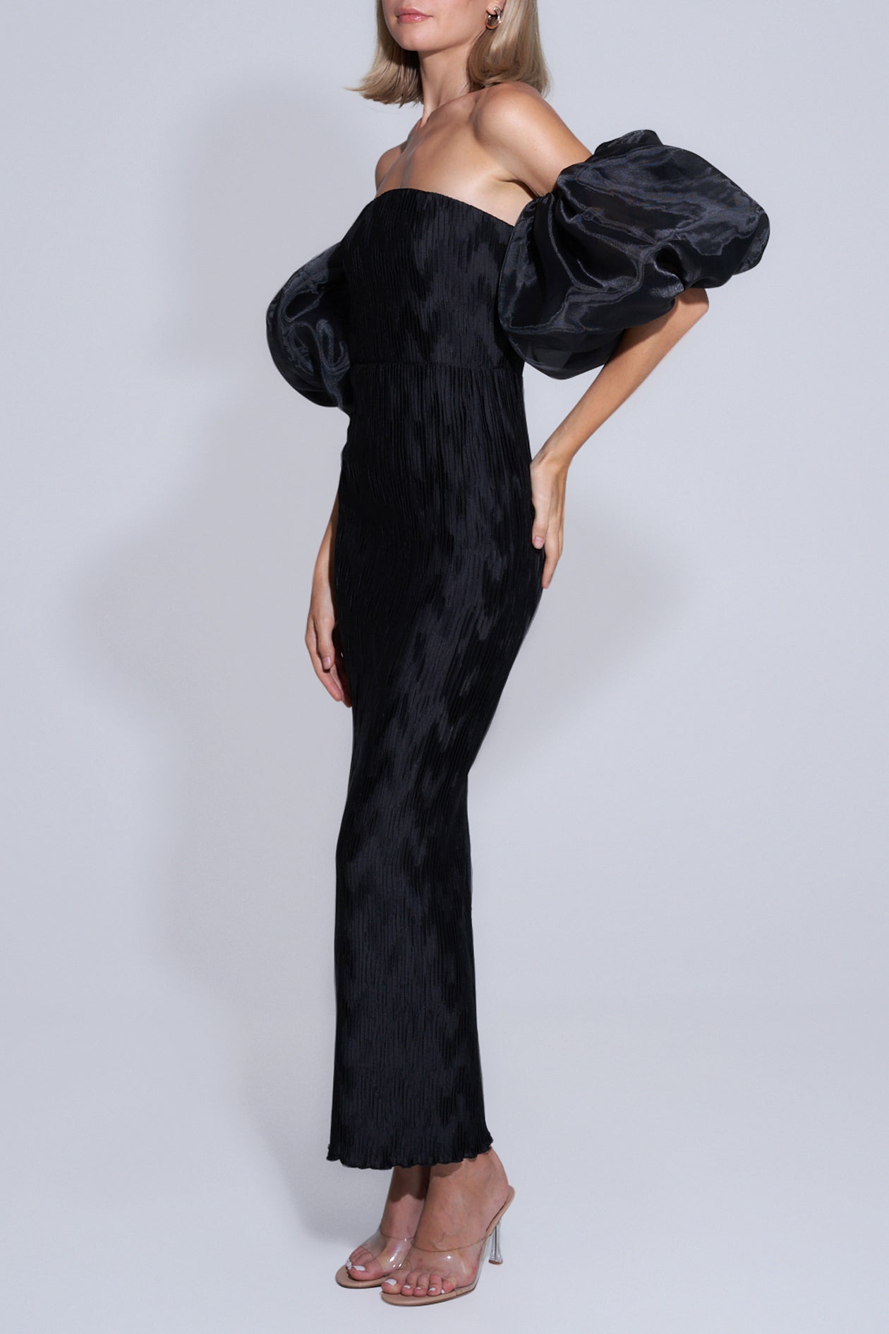 Affaire Dress Organza Sleeves - Noir