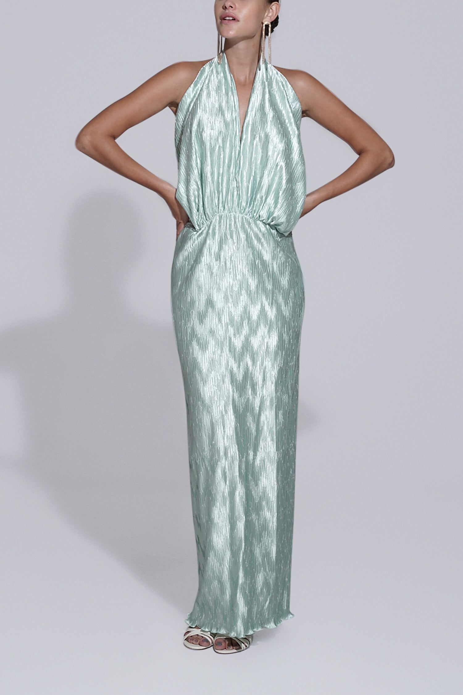 Riviera Sleeveless Gown - Seafoam