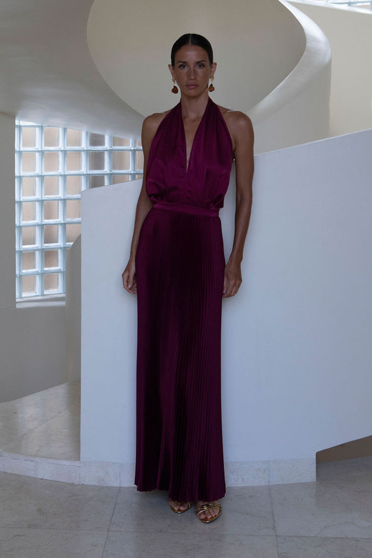 Romance Dress - Wine
