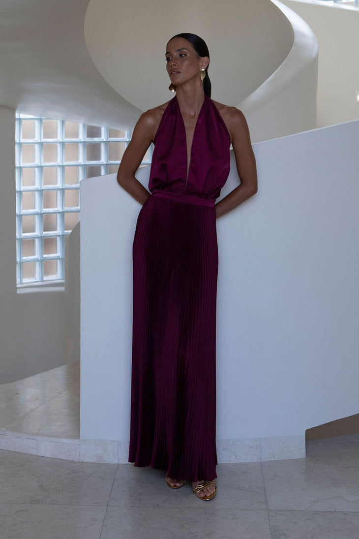 Romance Dress - Wine