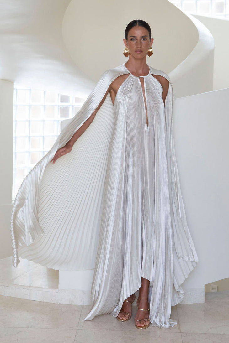 Boheme Cape Gown - Champagne