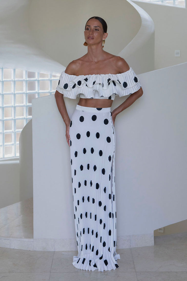 Debut Top - Polka Blanc