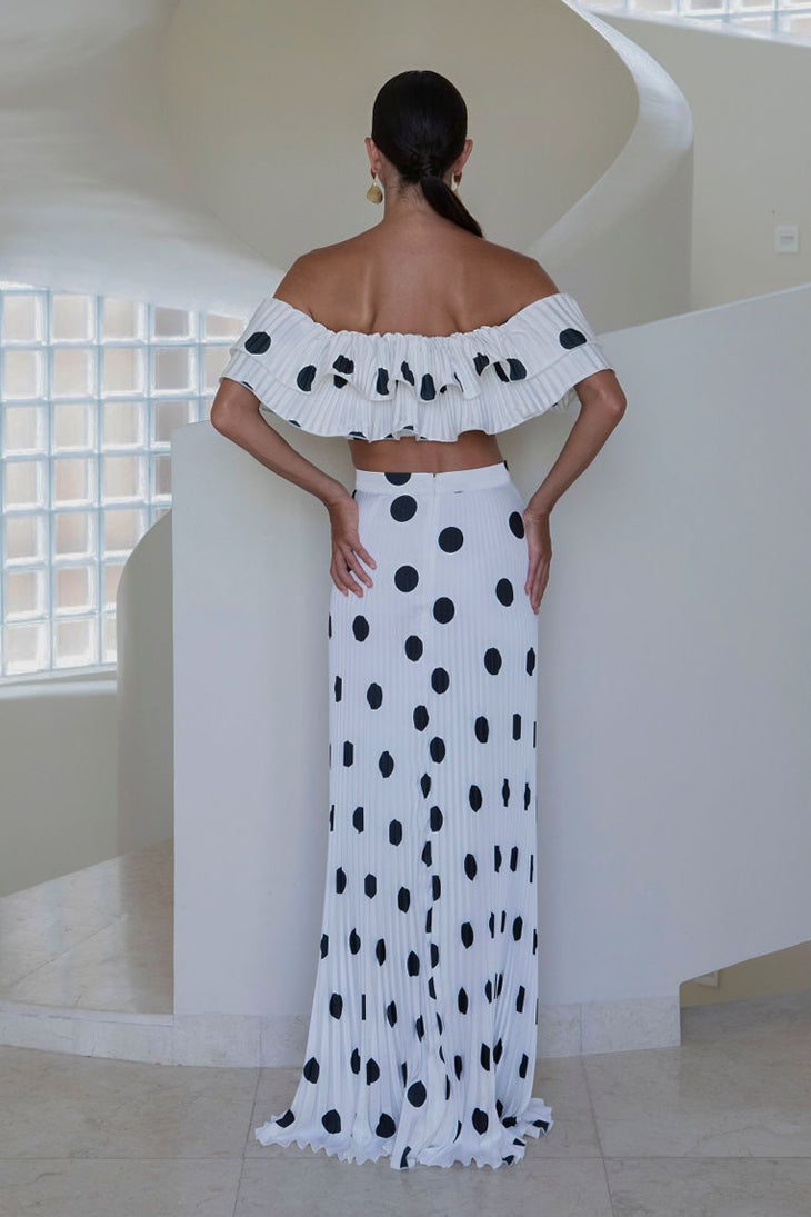 Debut Top - Polka Blanc