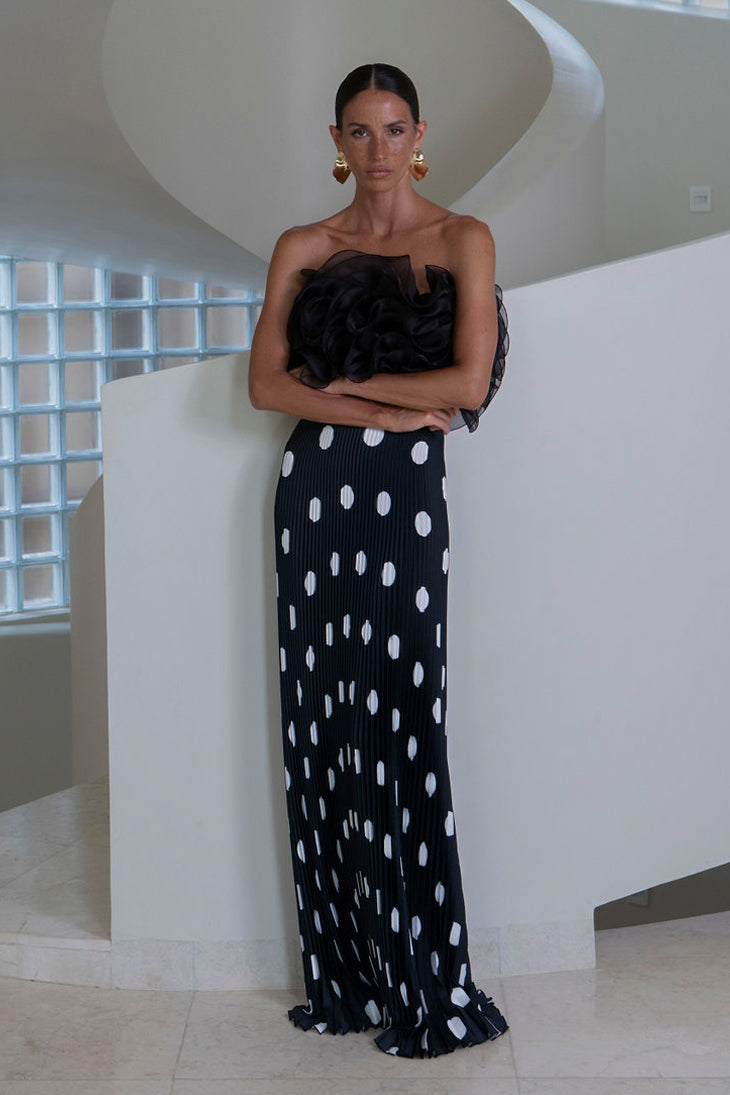 Gala Skirt - Polka Noir