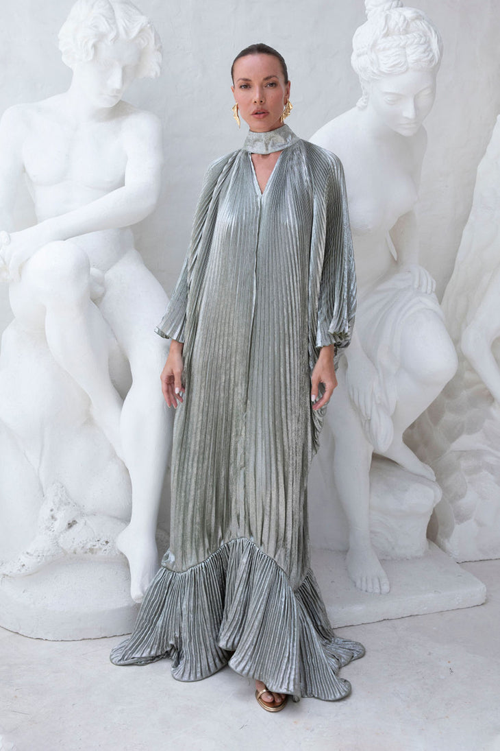 Empire Gown - Sage Shimmer