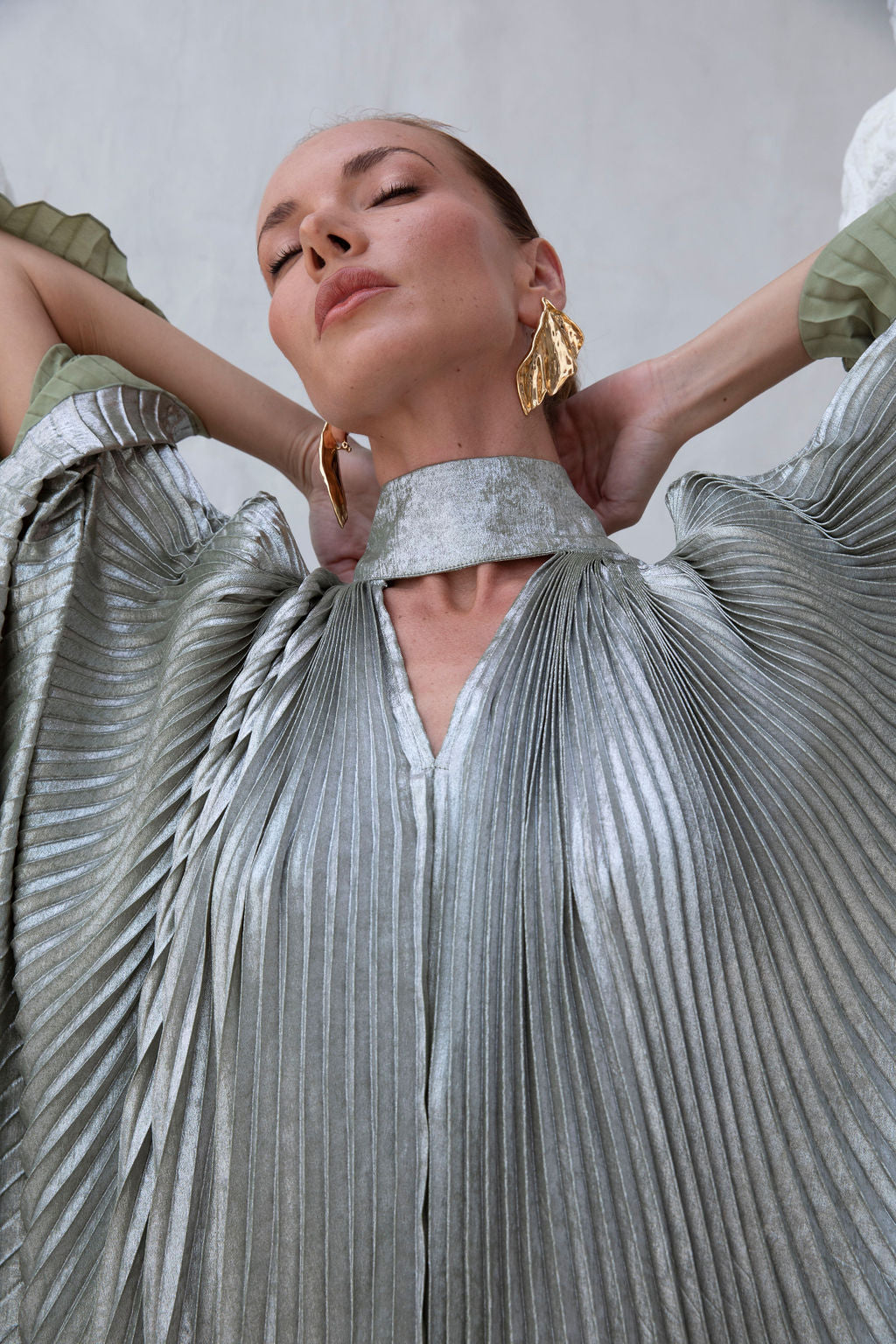 Empire Gown - Sage Shimmer