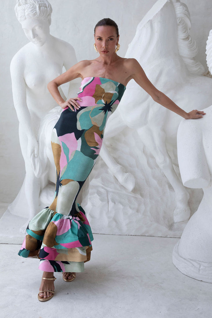 Ramblas Dress - Green Calypso