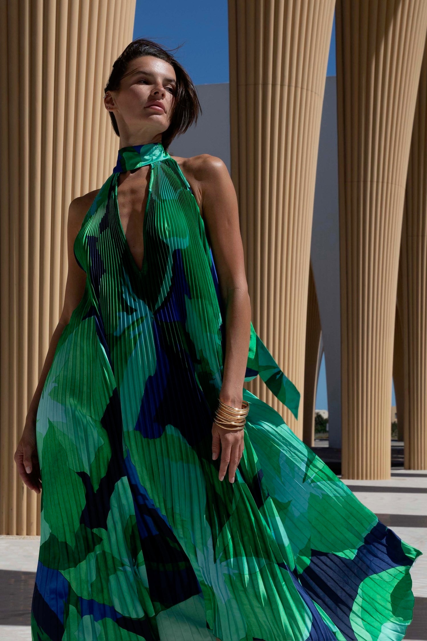 Opera Gown - Capri Green