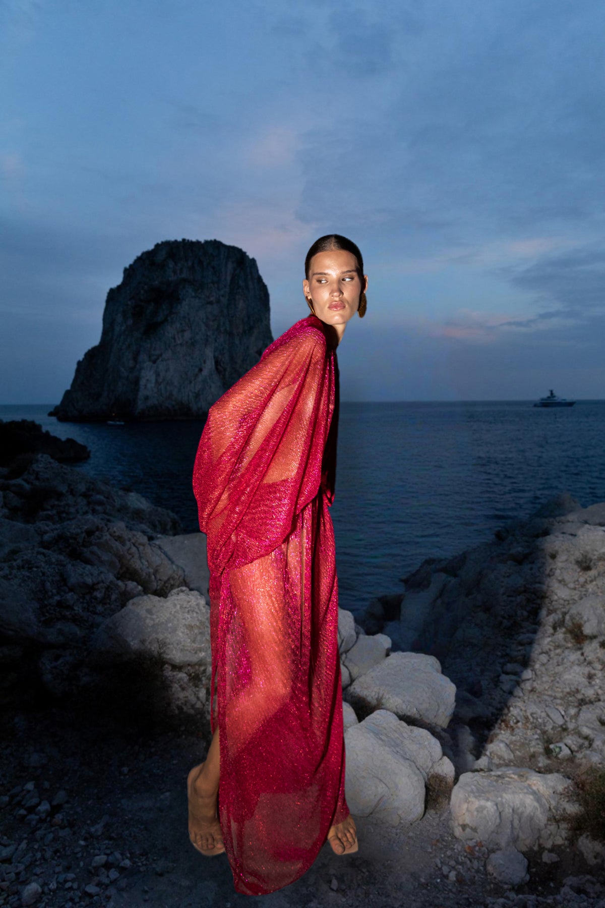 Capri Robe - Rouge Moonlight