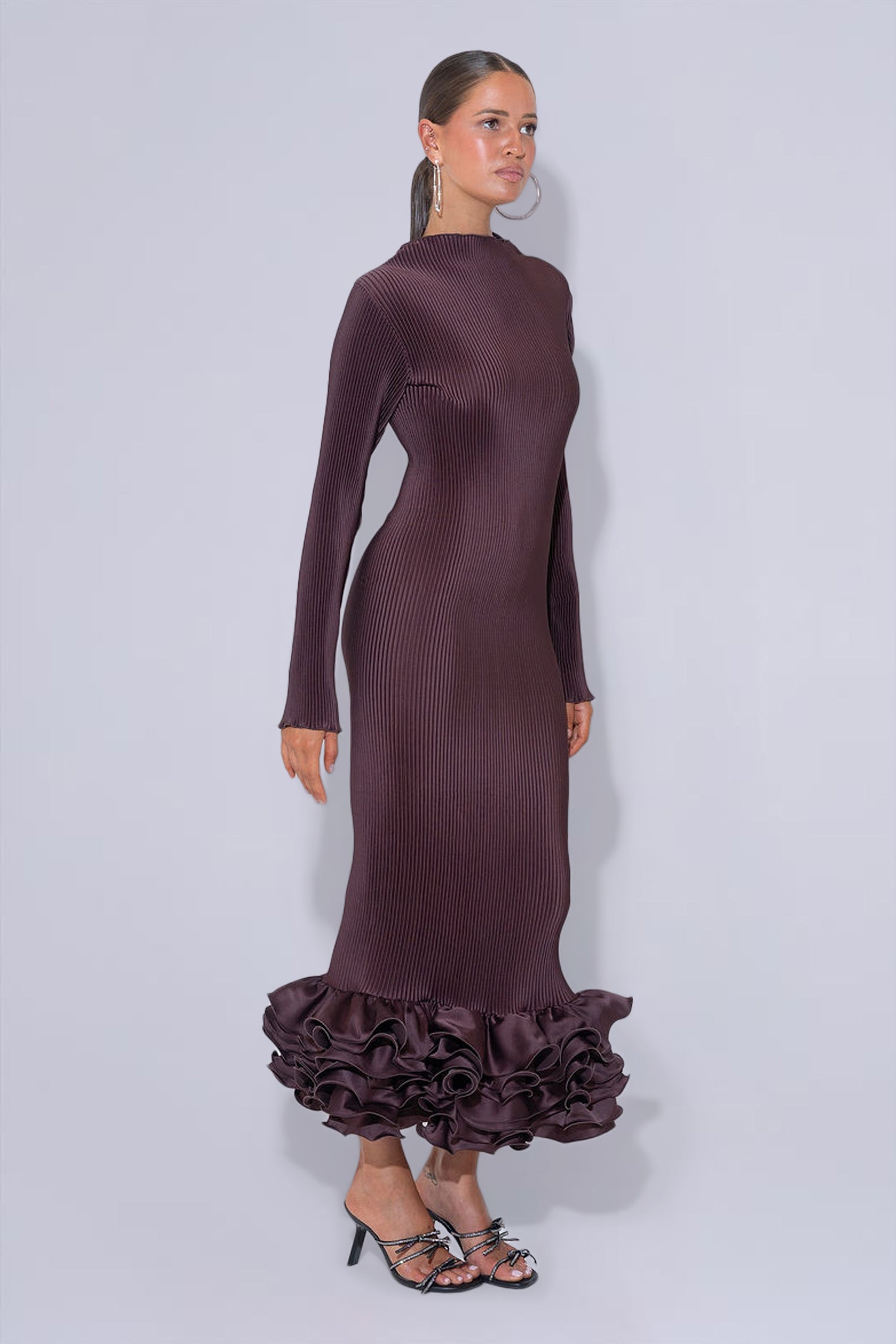 Campbell Cocktail Dress - Mahogany