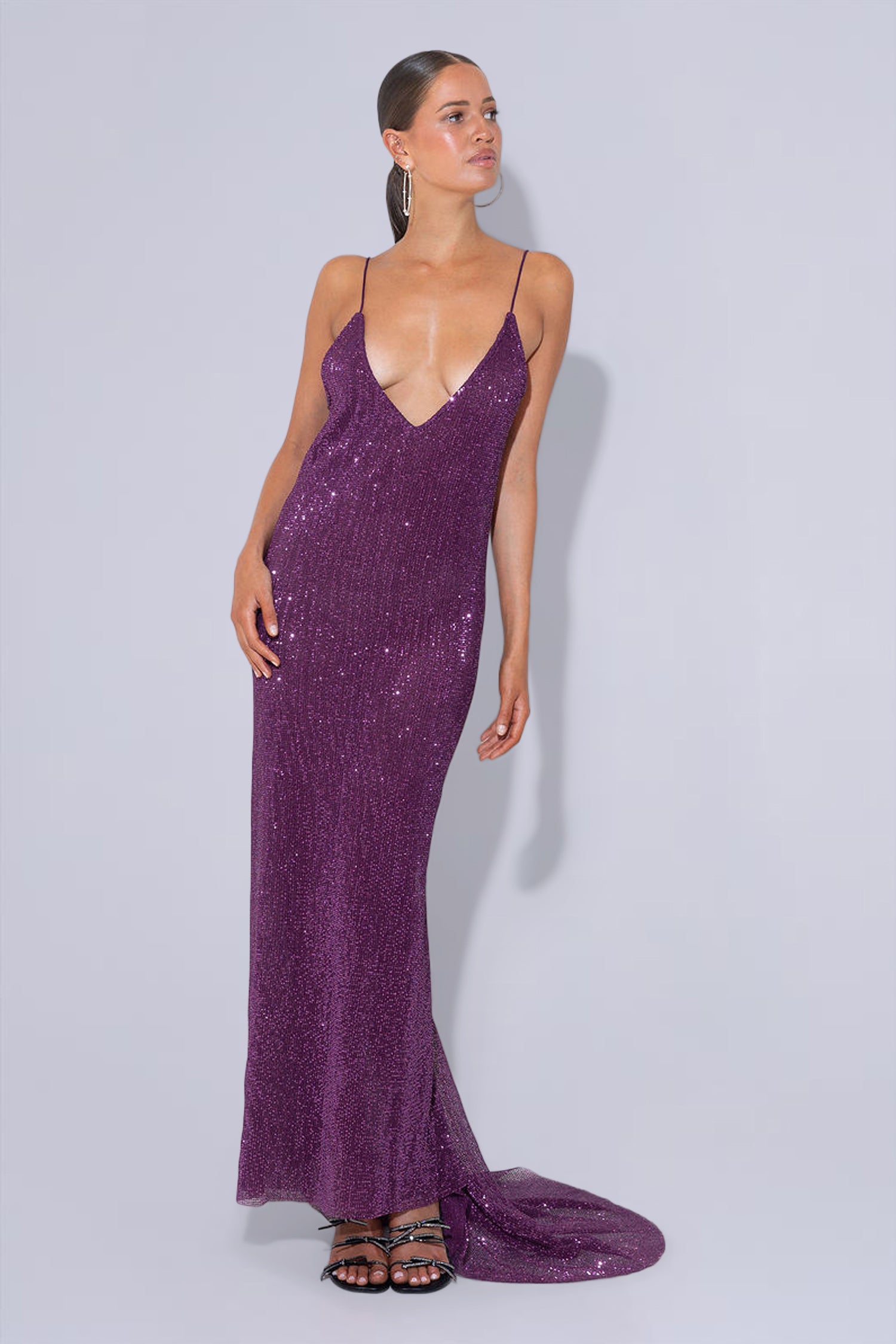 Jagger Dress - Plum Sequin
