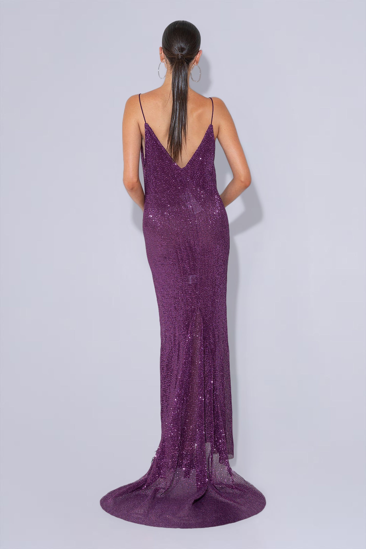 Jagger Dress - Plum Sequin
