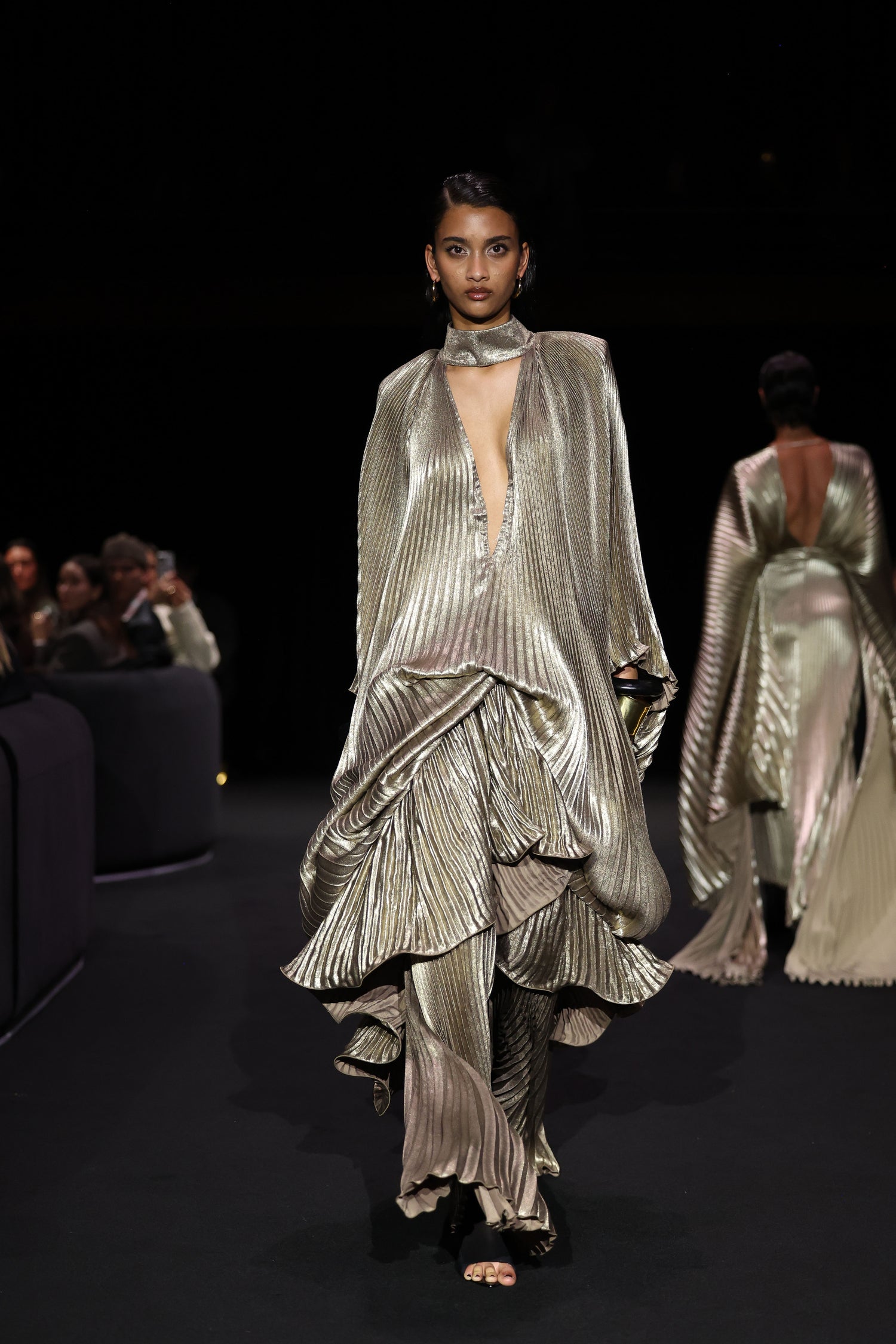 Empire Gown - Dark Gold Shimmer