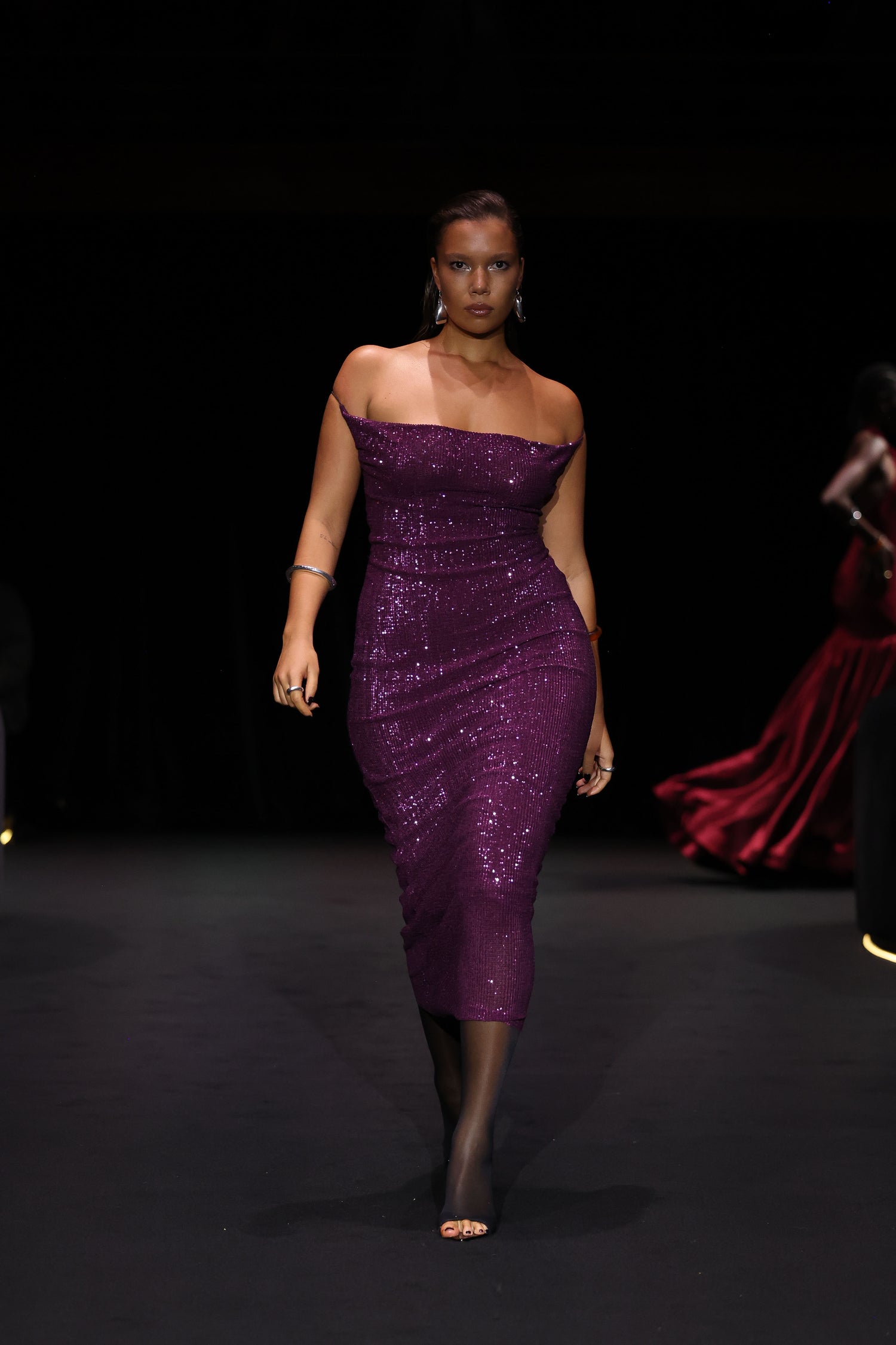 Cosmopolitan Dress - Plum Sequin