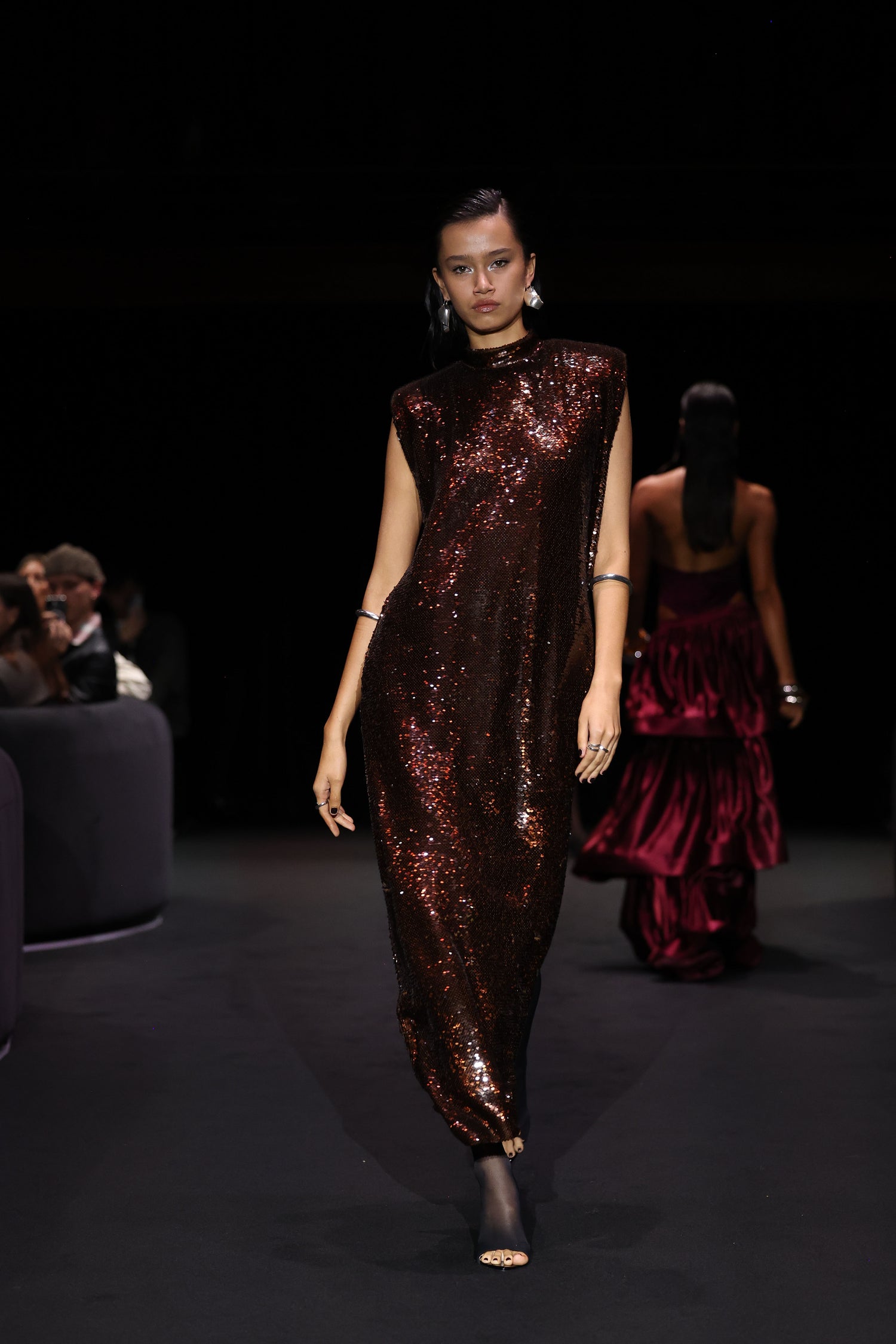 Dalida Dress - Chestnut Sequin