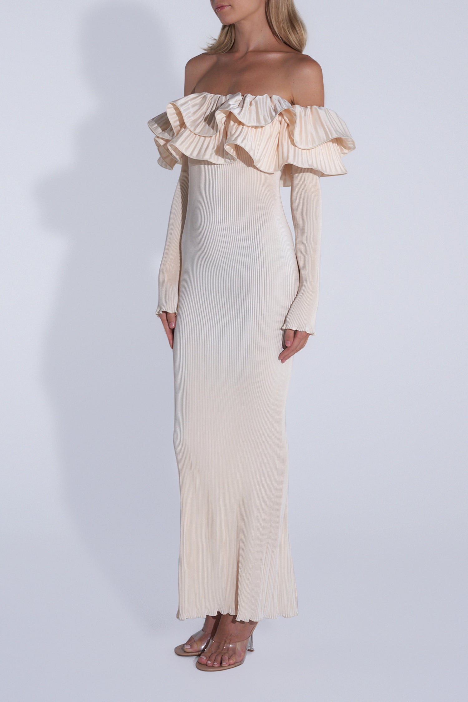 Debut Sleeved Gown - Bone