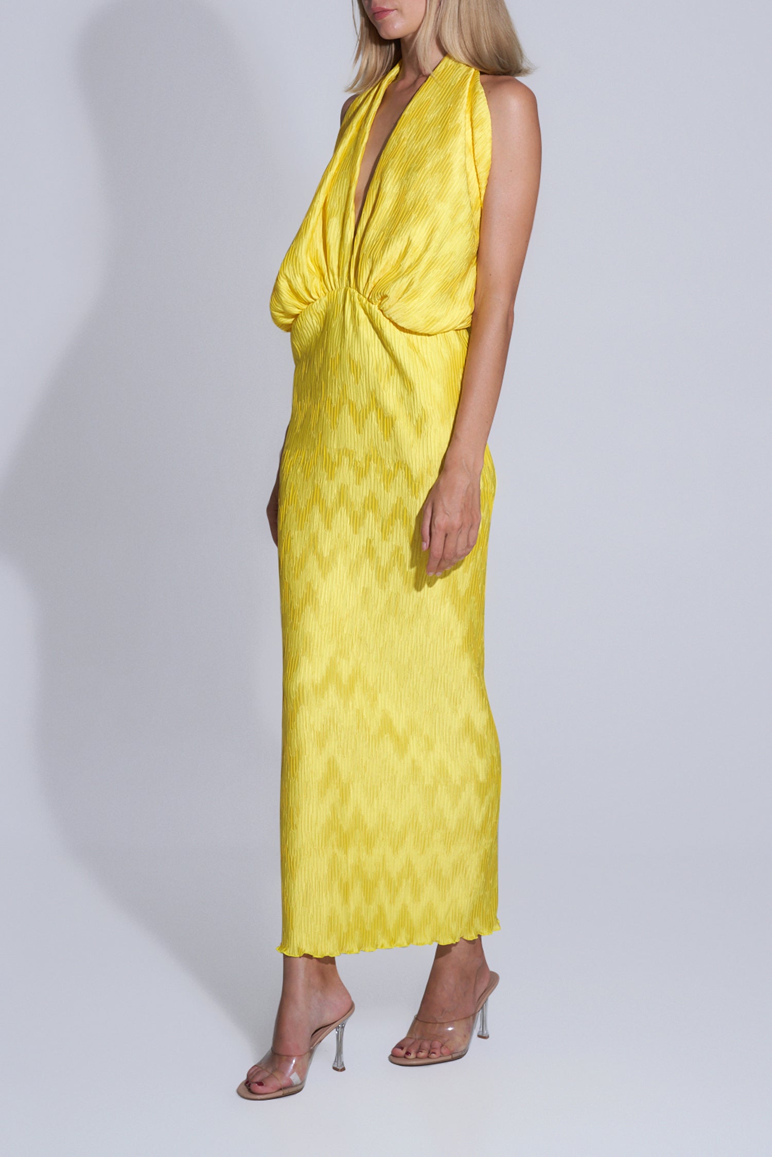 Riviera Sleeveless Gown - Limone