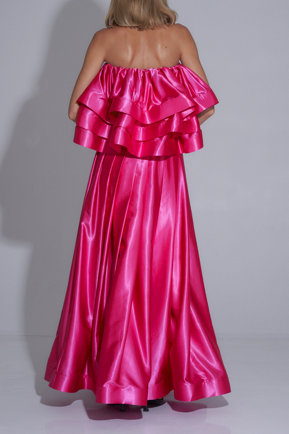 Sicilian Strapless Top - Foxglove