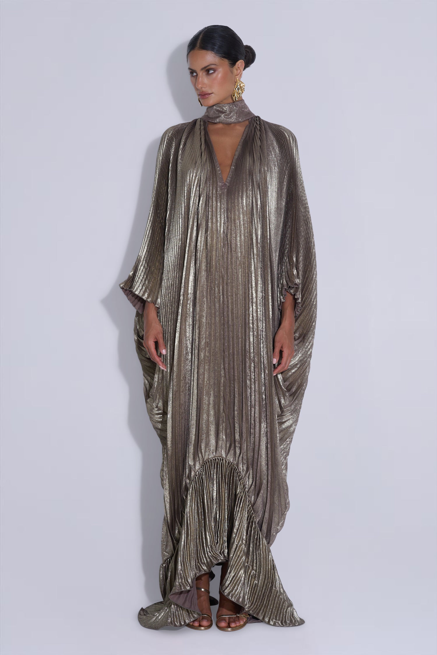 Empire Gown - Dark Gold Shimmer
