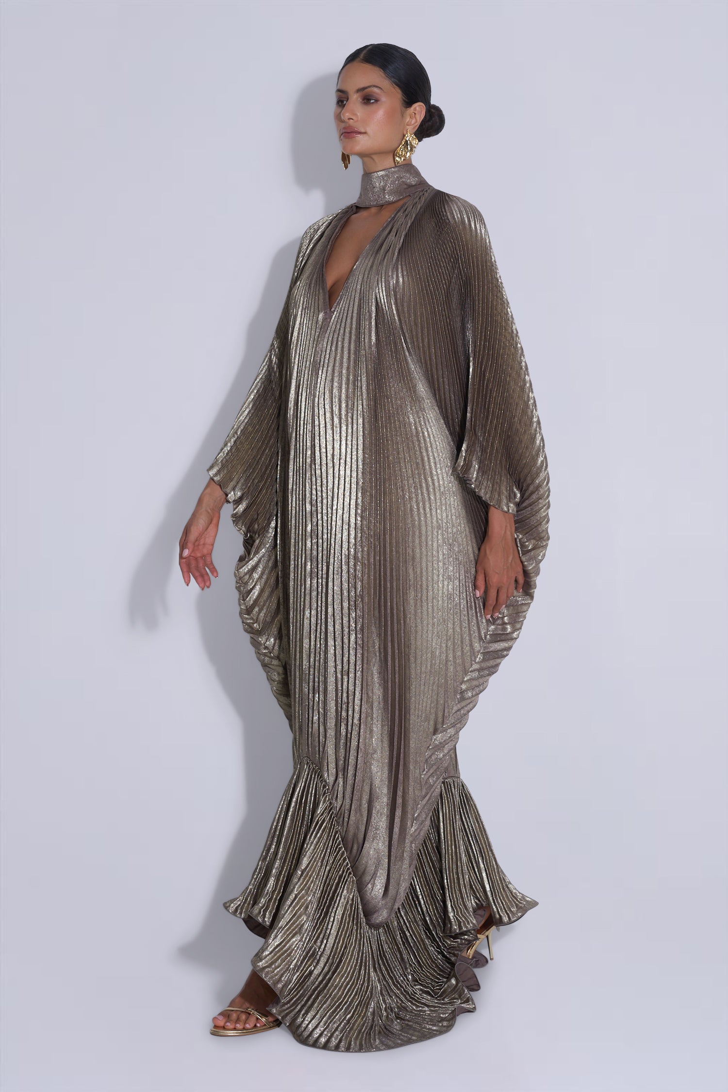 Empire Gown - Dark Gold Shimmer