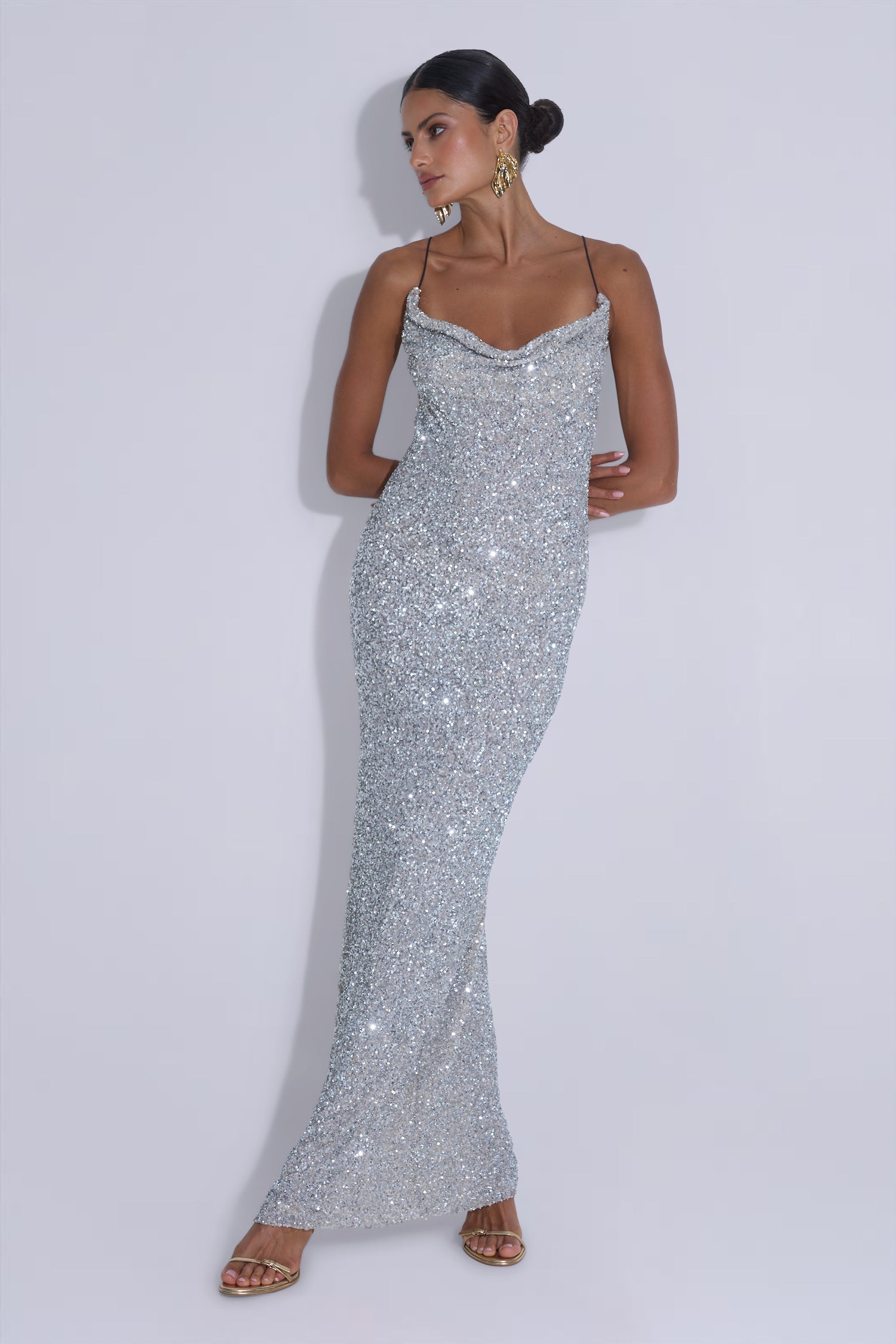 Cosmopolitan Dress - Silver Glitterati