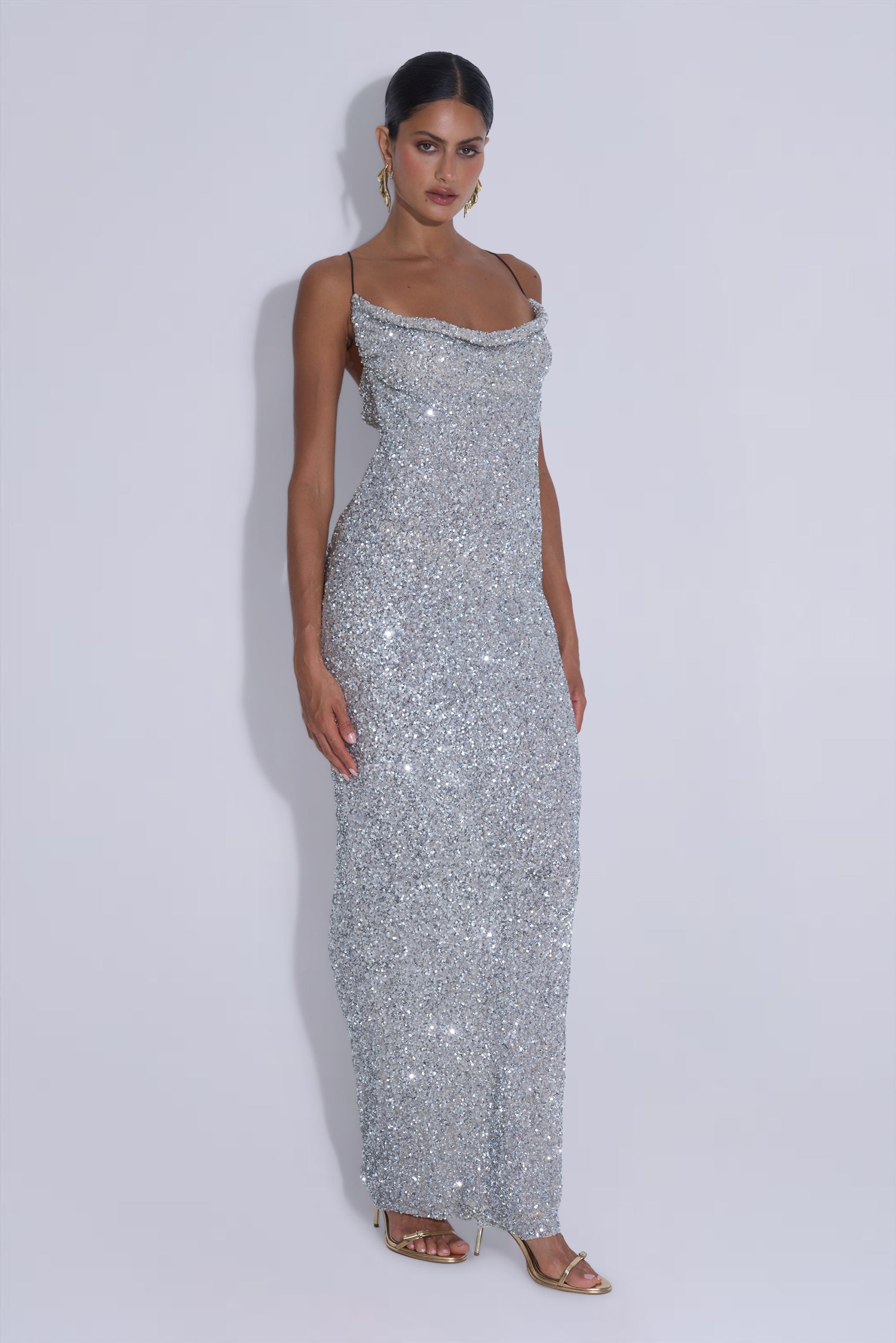 Cosmopolitan Dress - Silver Glitterati