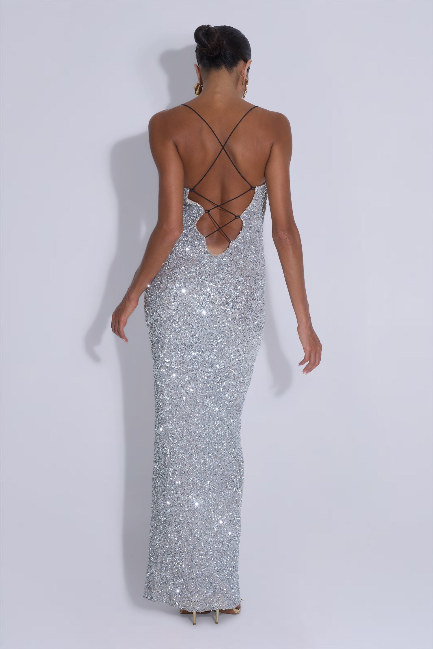 Cosmopolitan Dress - Silver Glitterati