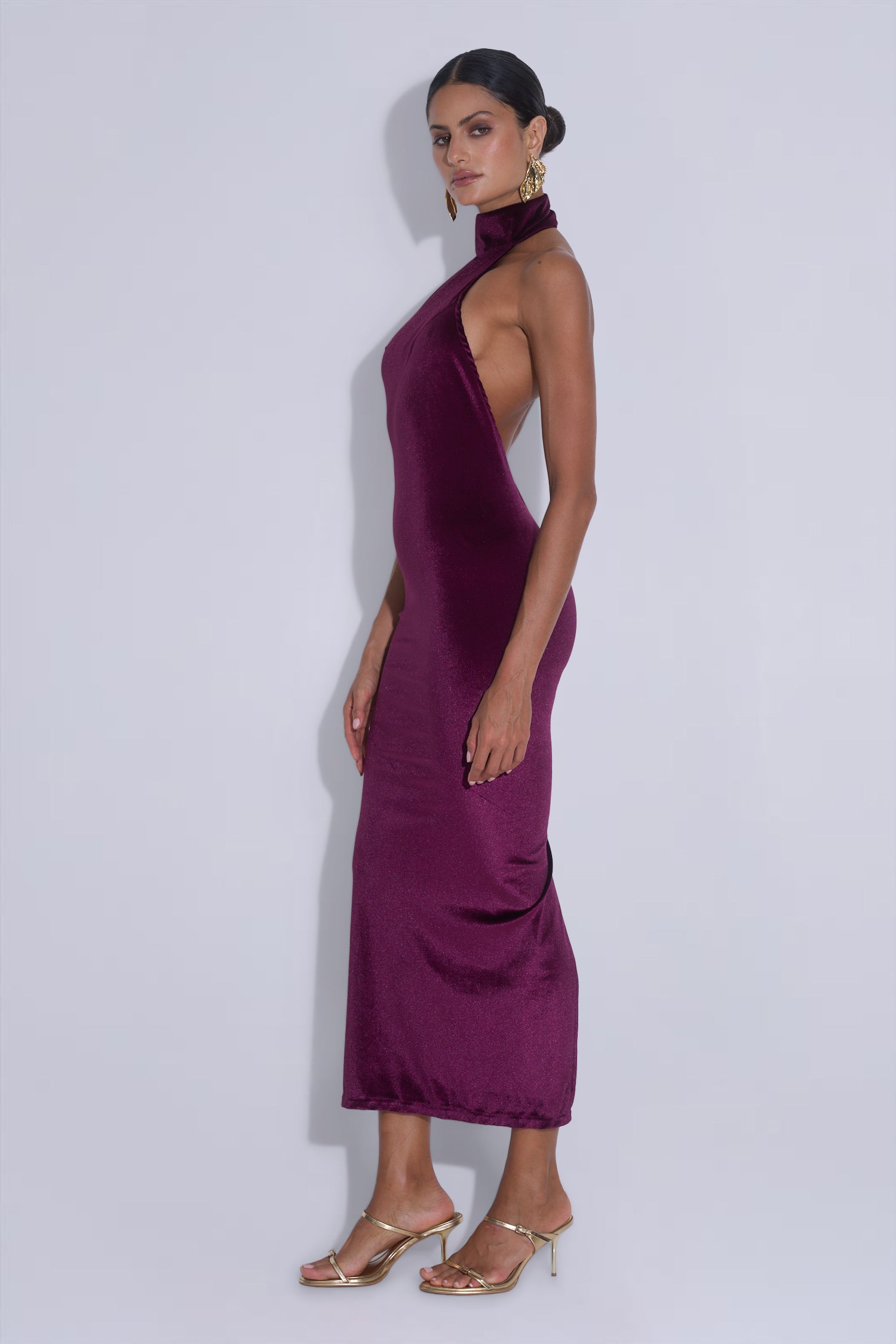 Sloane Dress - Plum Velvet