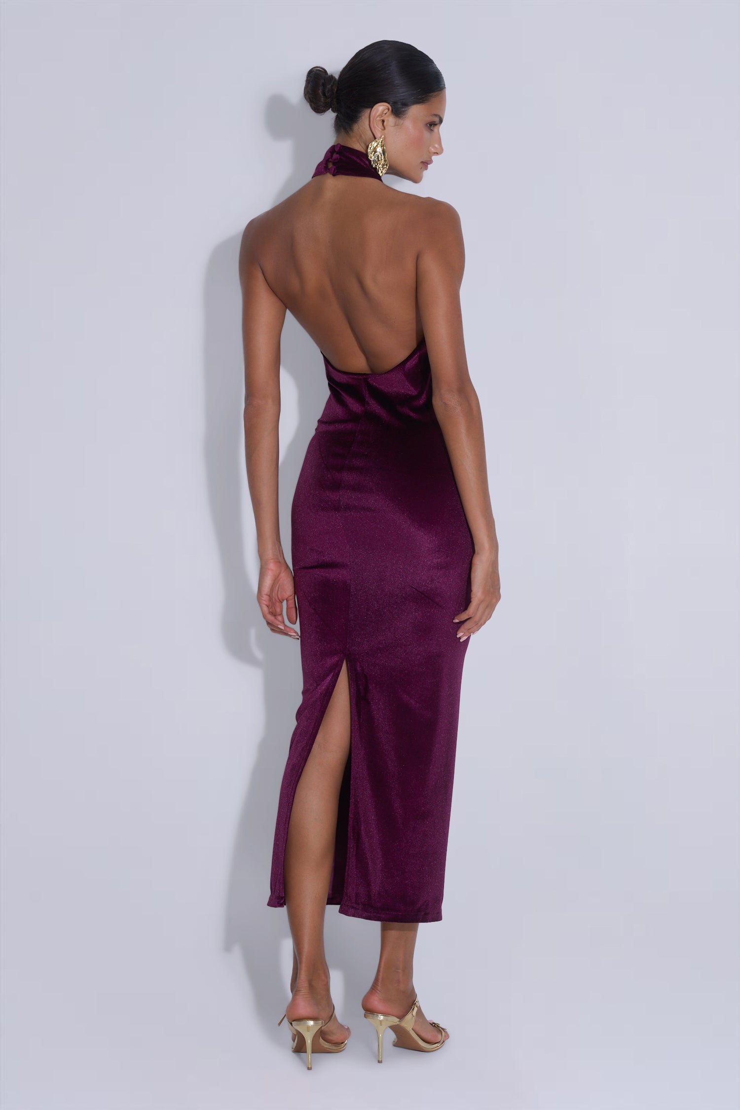 Sloane Dress - Plum Velvet